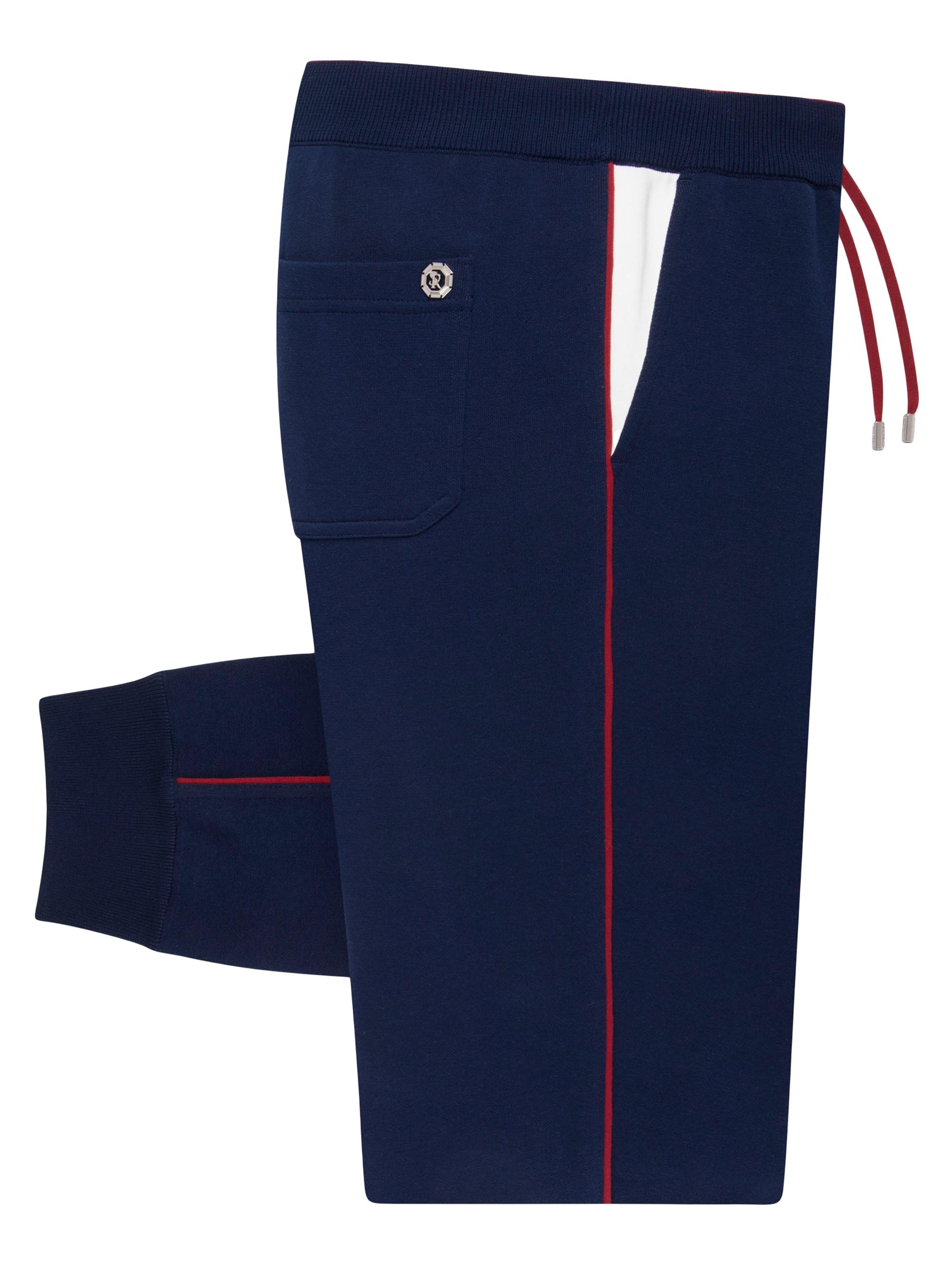 Stefano Ricci Men's Knit Jogging Suit Trousers - Blue White Red