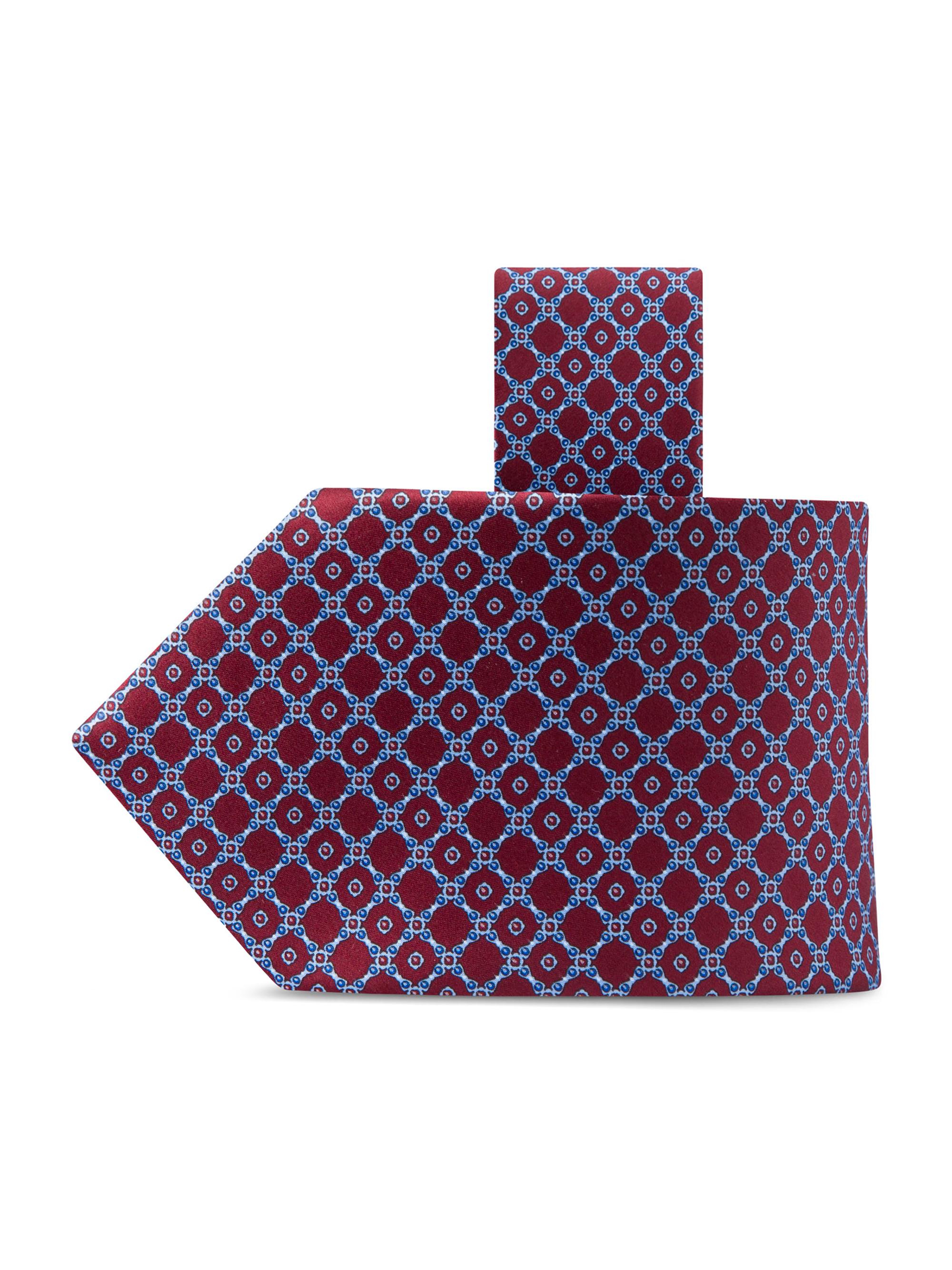 Stefano Ricci Men's Luxury Printed Silk Tie - Burgundy