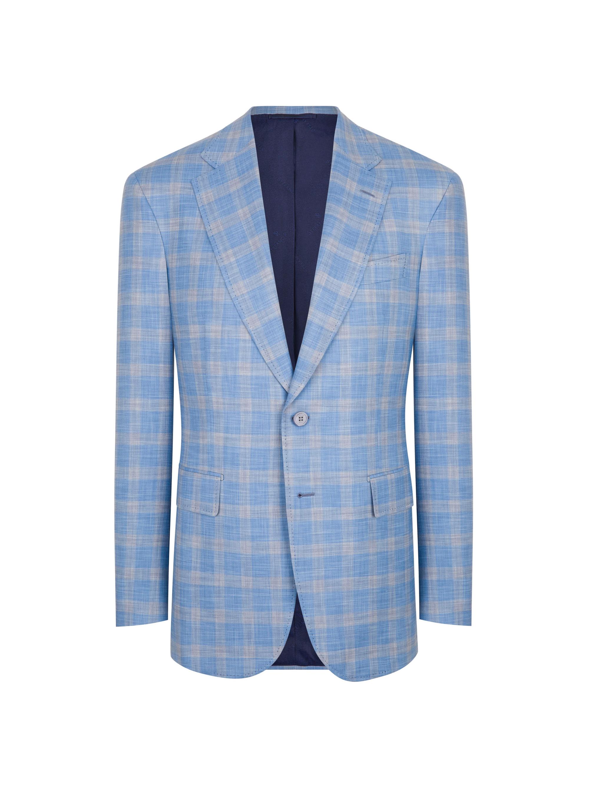 Stefano Ricci Men's Woven Jacket 2 Buttons - Light Blue