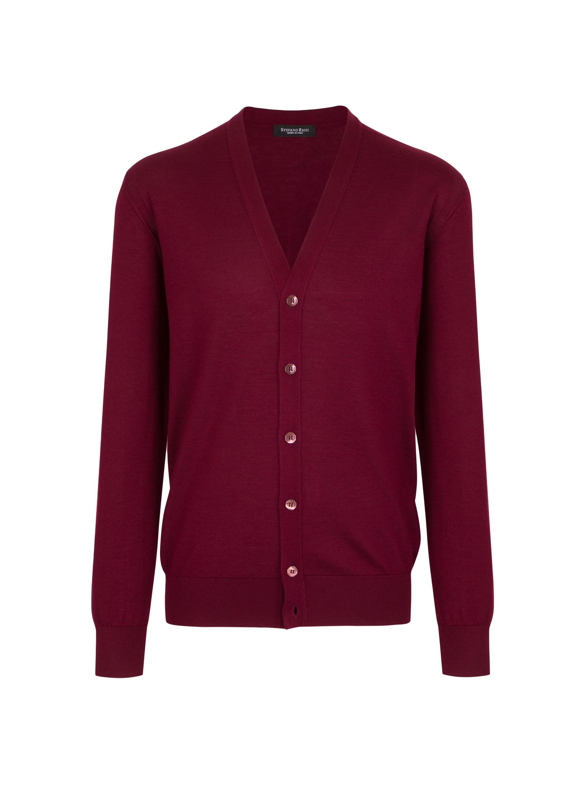 Stefano Ricci Men's Cardigan Sweater - Red