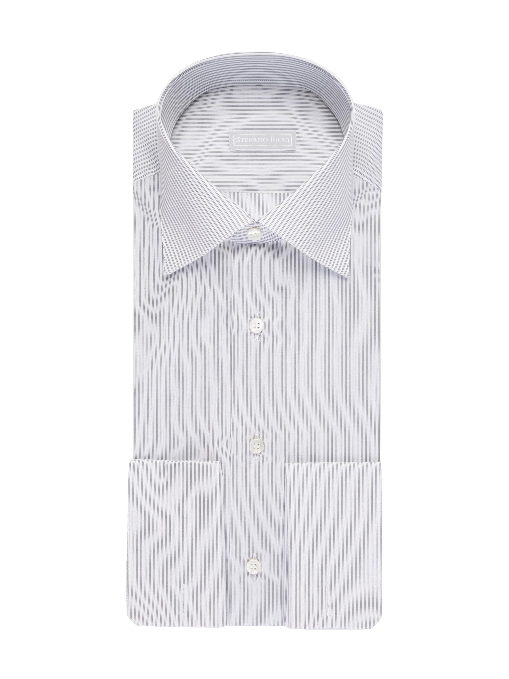 Stefano Ricci Men's Handmade Cotton Dress Shirt - Grey