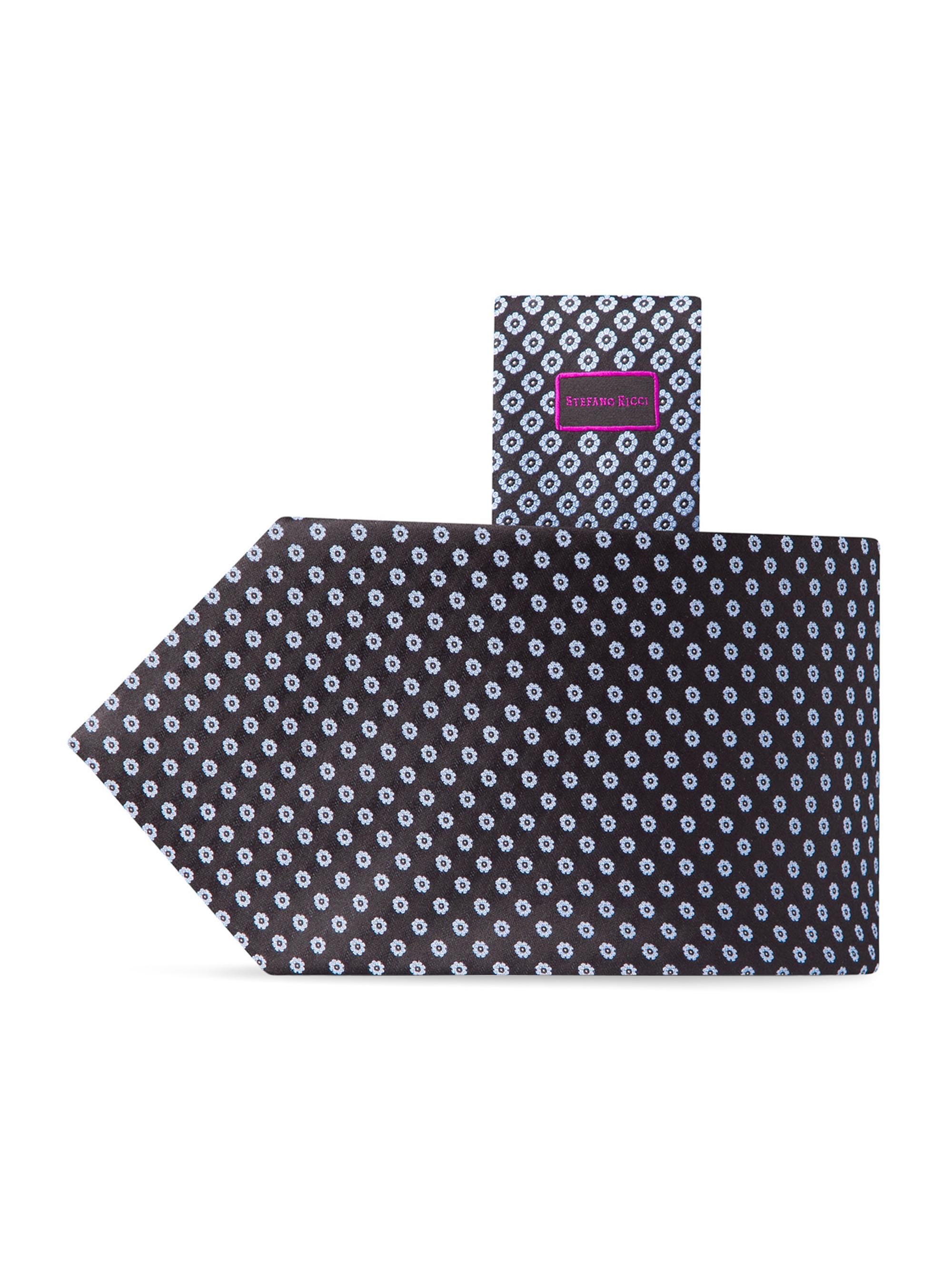 Stefano Ricci Men's Luxury Woven Silk Tie - Black