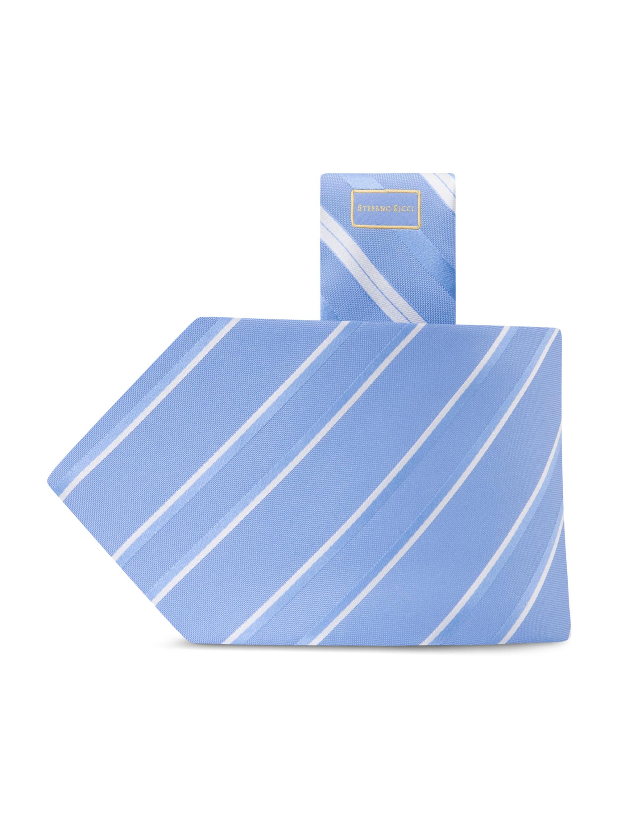 Stefano Ricci Men's Luxury Woven Silk Tie - Light Blue