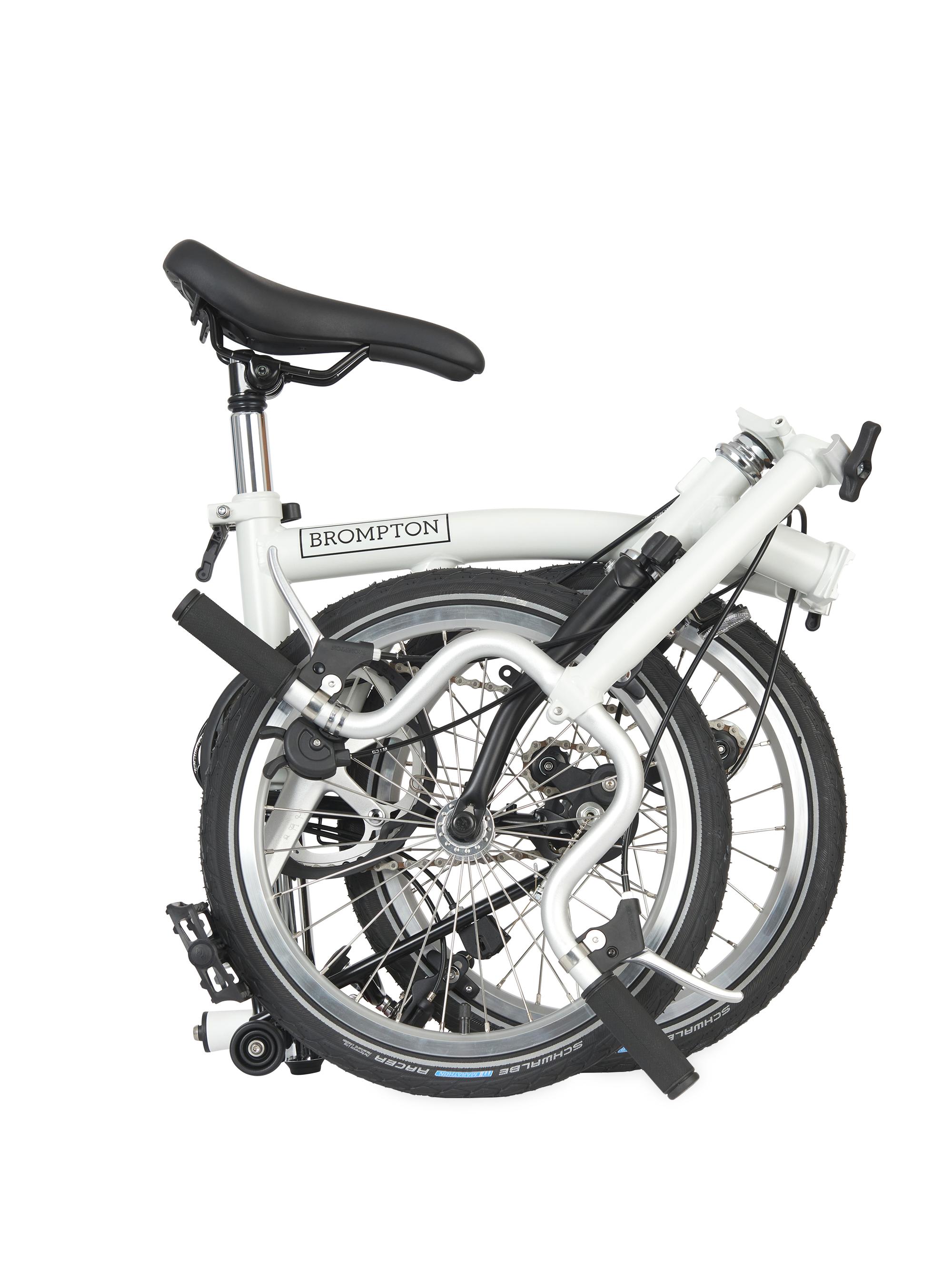 Brompton Bikes The Brompton A Line Folding Bike - Glossy White