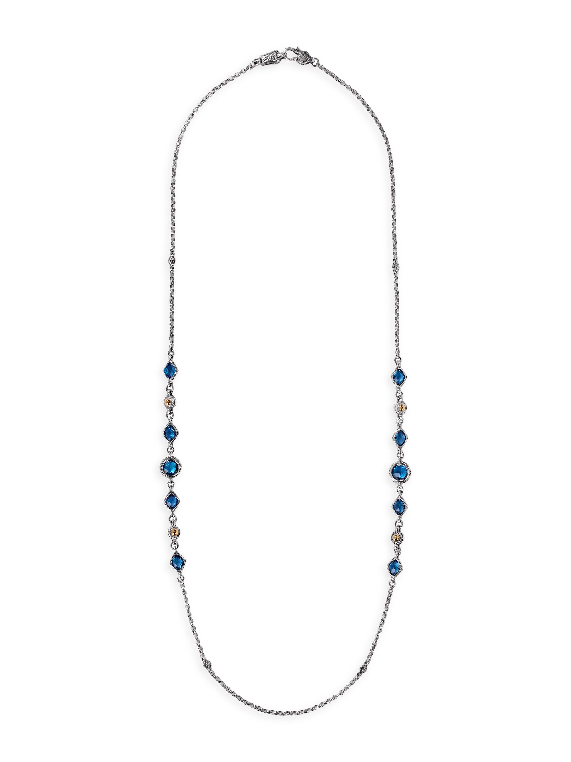 Konstantino Women's Anthos Sterling Silver, 18K Gold & Blue Spinel Necklace