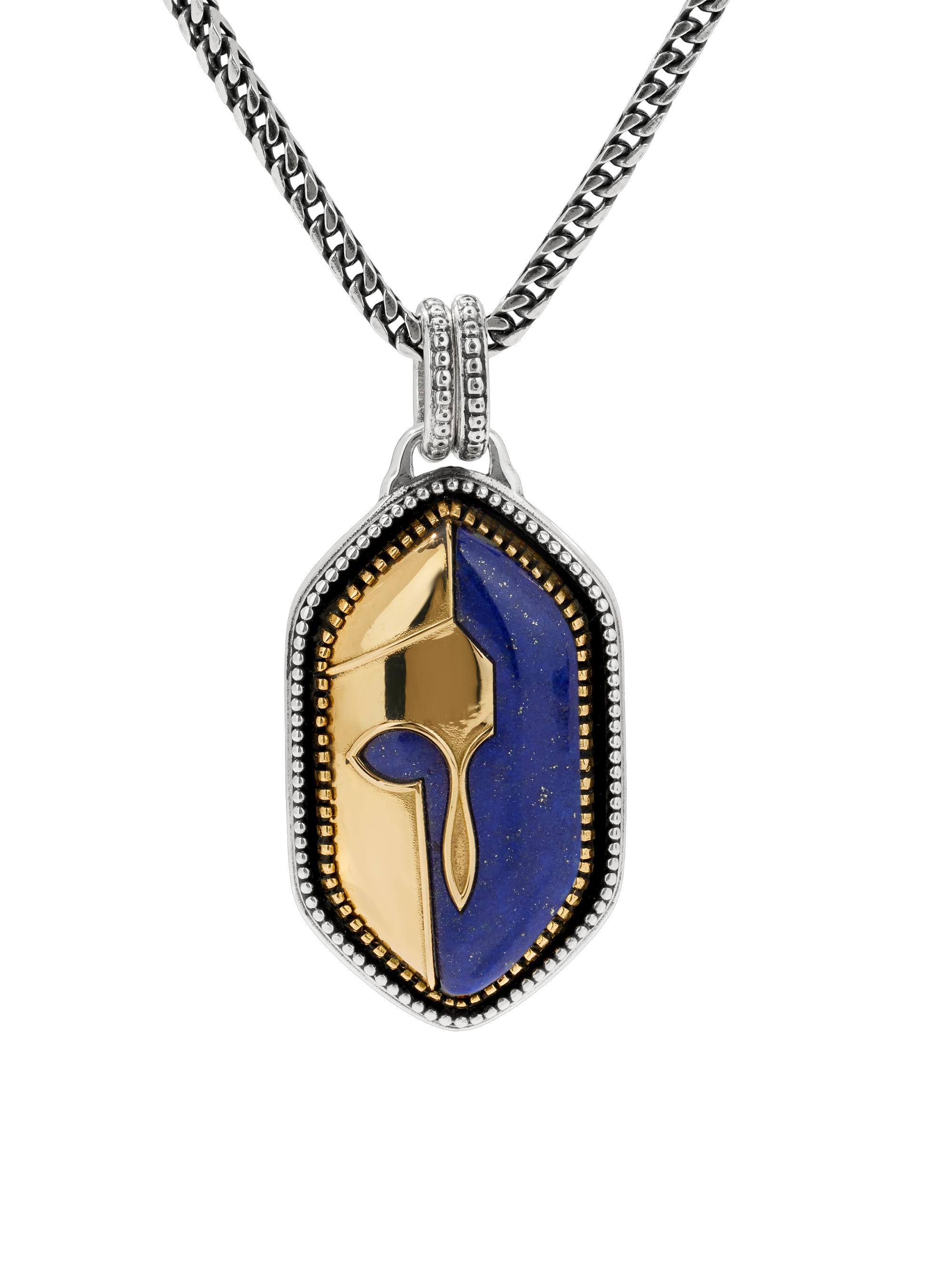 Konstantino Women's Laconia Sterling Silver, 18K Yellow Gold & Lapis Lazuli Helmet Pendant