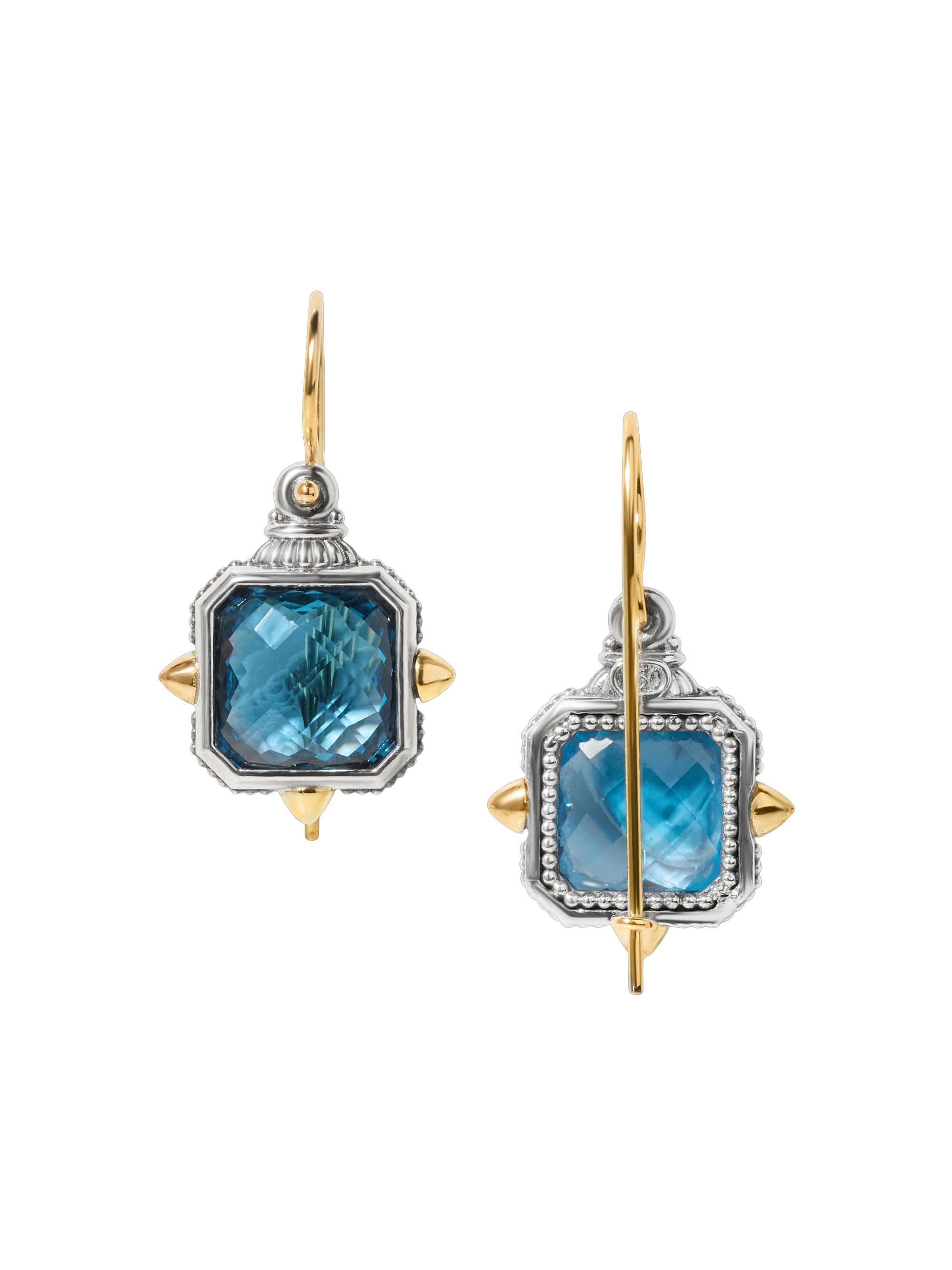 Konstantino Women's Anthos 18K Yellow Gold, Sterling Silver & Blue Spinel Drop Earrings