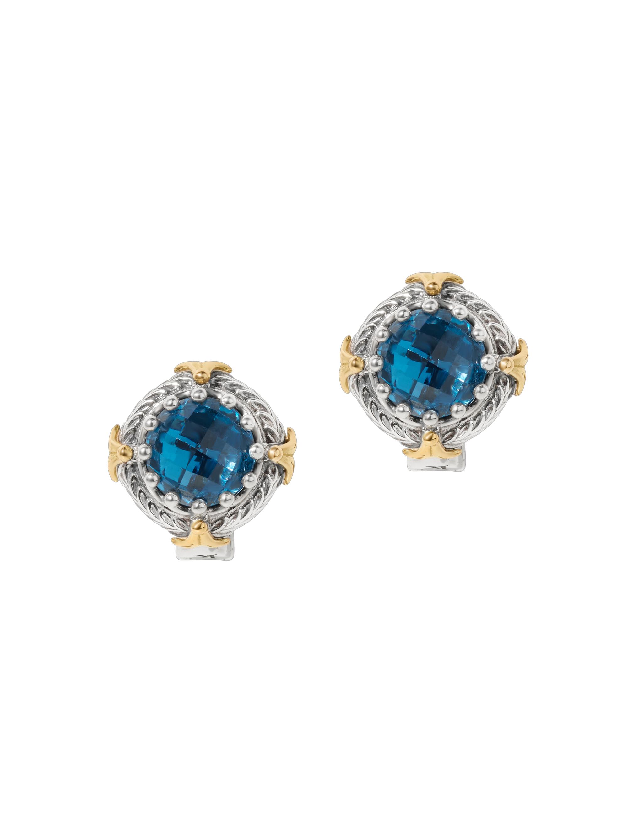 Konstantino Women's Anthos Sterling Silver, 18K Yellow Gold & Blue Spinel Earrings