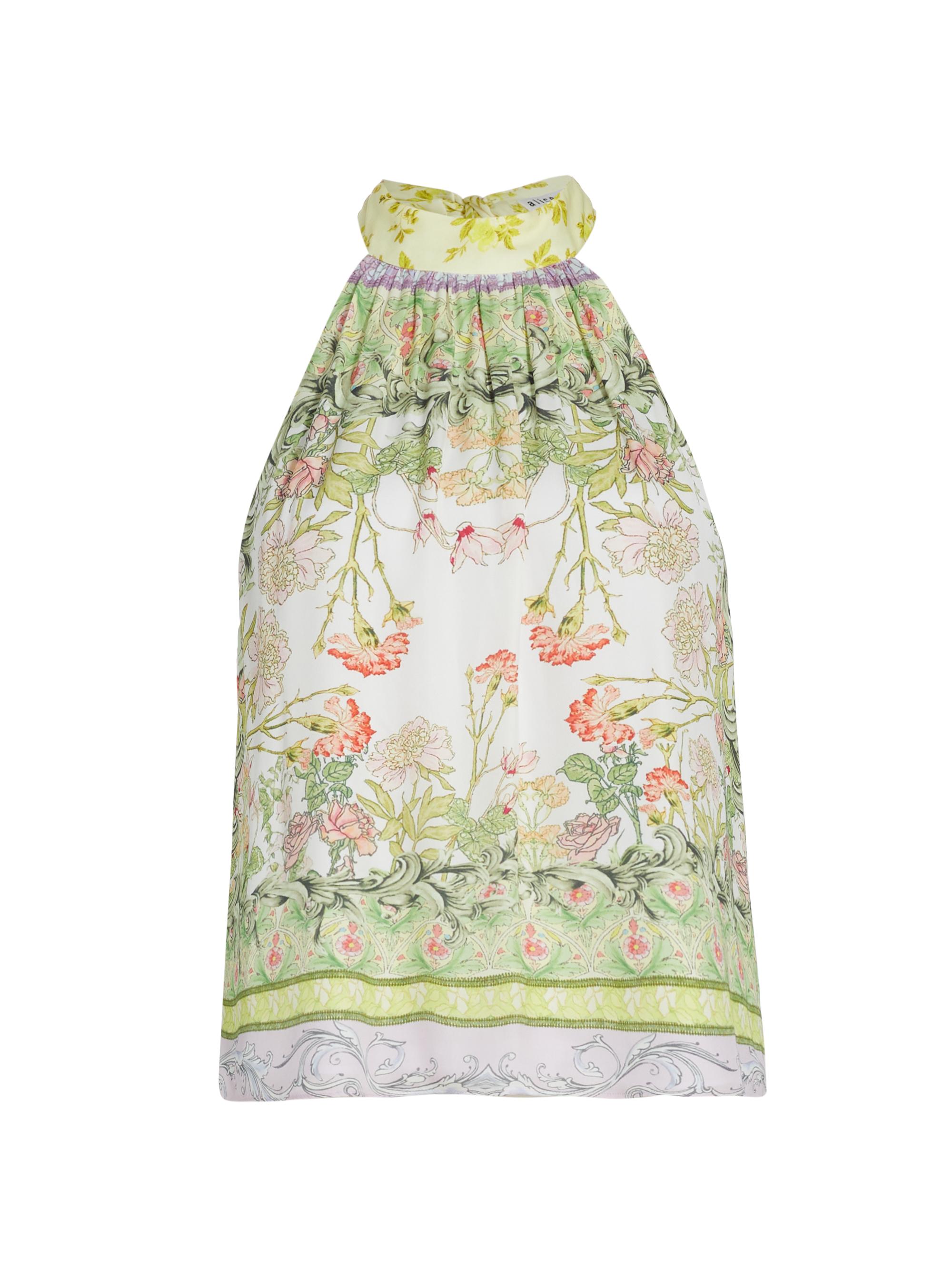 ALICE + OLIVIA Kinsley Floral Halter Top | Saks Fifth Avenue