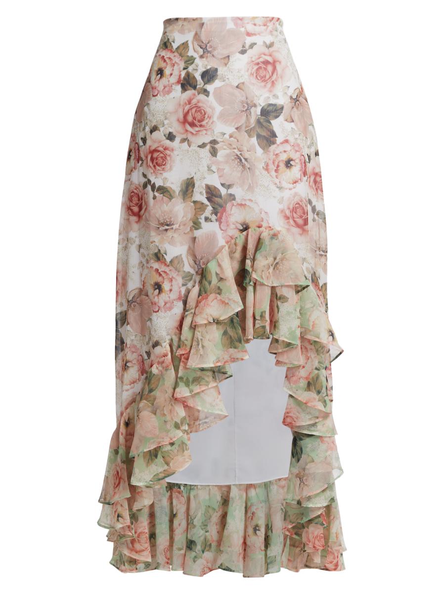 Alice + Olivia Braylee High-Low Maxi Skirt | Saks Fifth Avenue