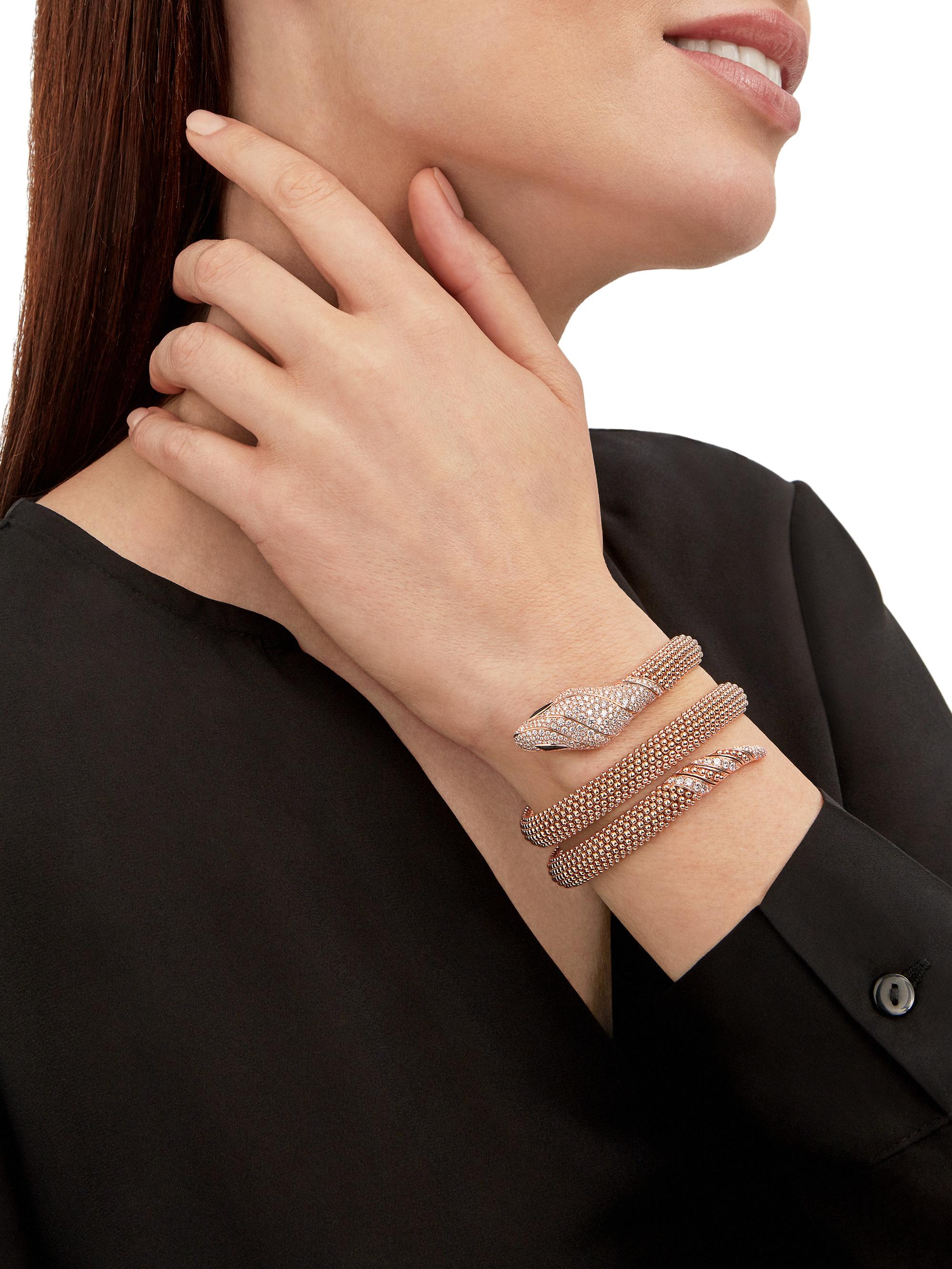 Shop BVLGARI Serpenti 18K Rose Gold, 3.13 TCW Diamond & Onyx 