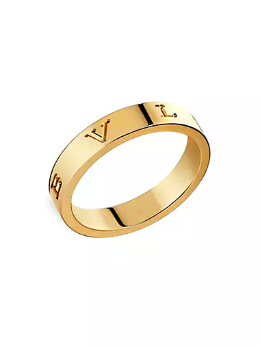 18K Gold Logo Ring