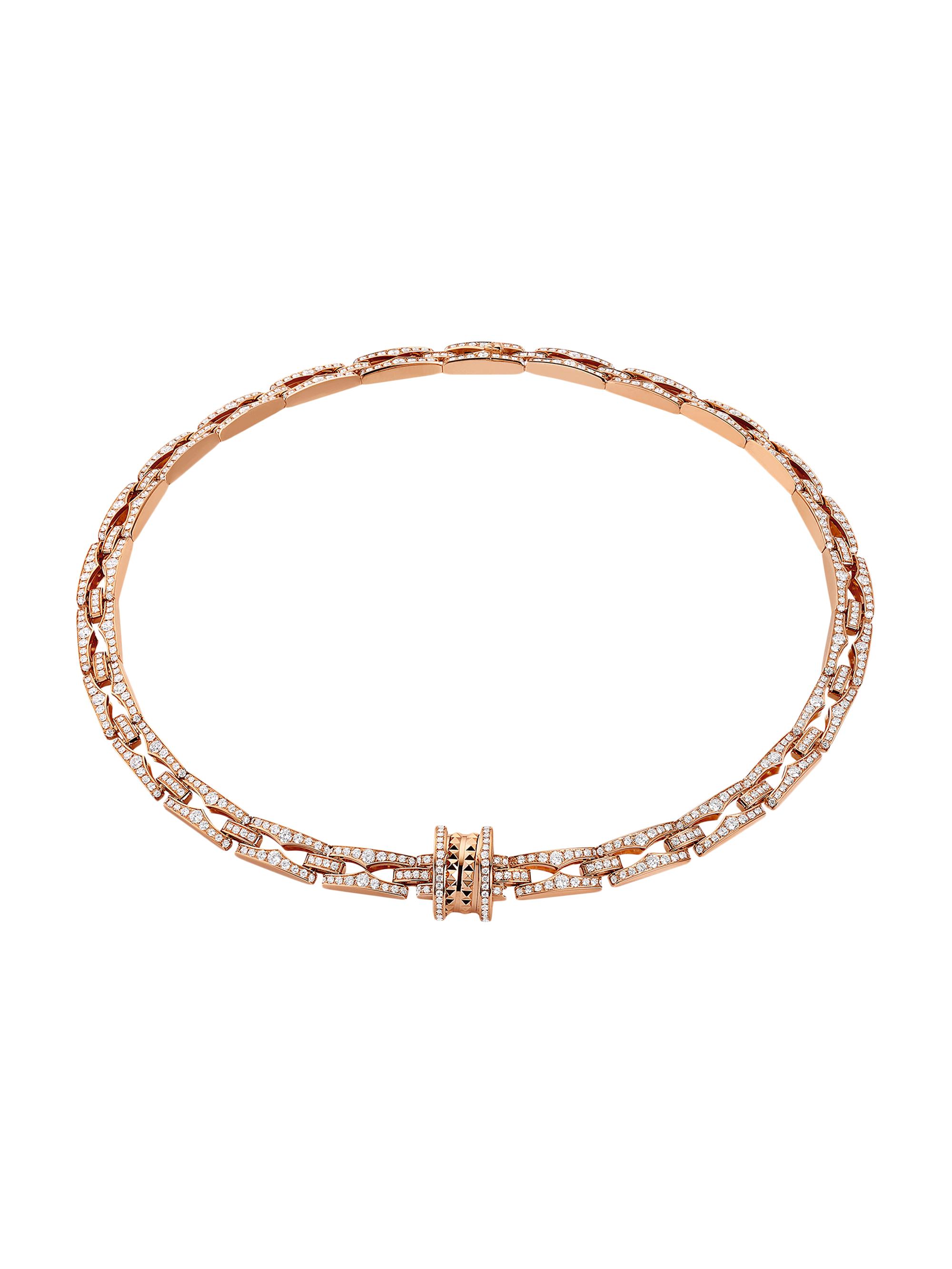 BVLGARI Women's B. Zero1 18K Rose Gold & 7.19 TCW Diamond Spiral Pendant Necklace - Rose Gold