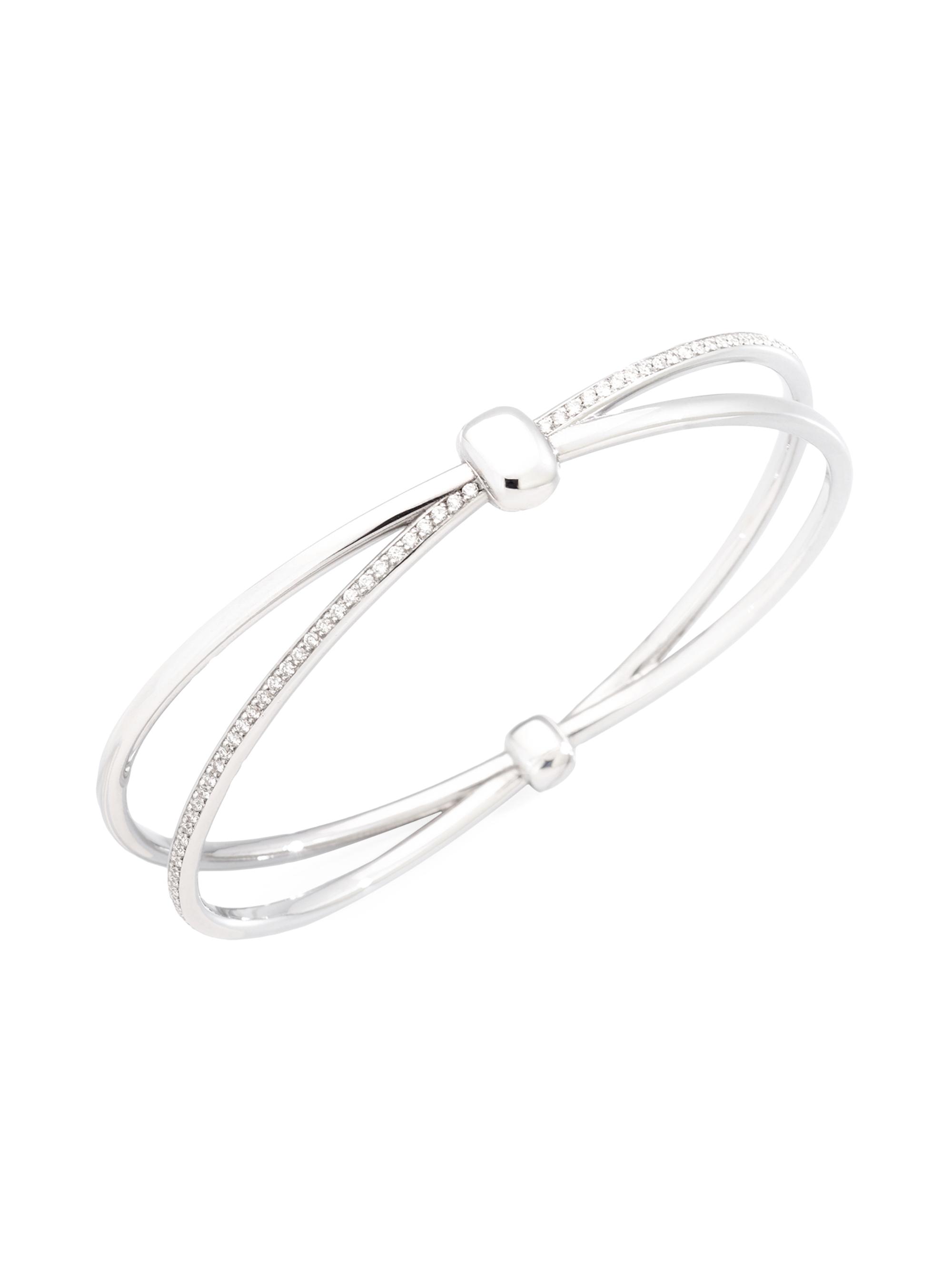 Pomellato Women's Together 18K Rhodium-Plated White Gold & 0.9 TCW Diamonds Bangle - White Gold