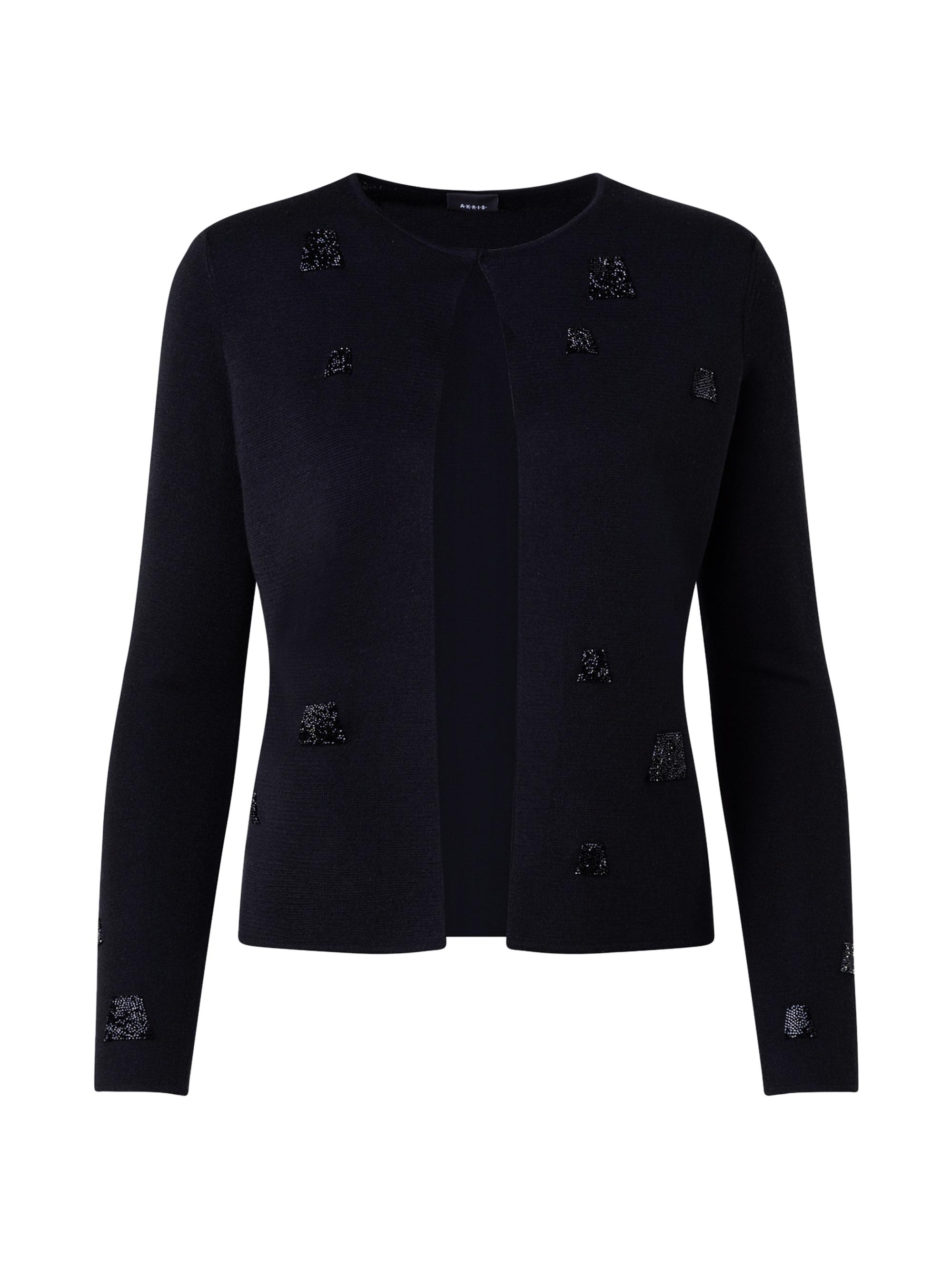 ★美品★ A-K-R-I-S アクリス カシミヤ シルク カーディガン Mサイズ Akris Crystal Embellished Cashmere-Silk Cardigan | Saks Fifth Avenue