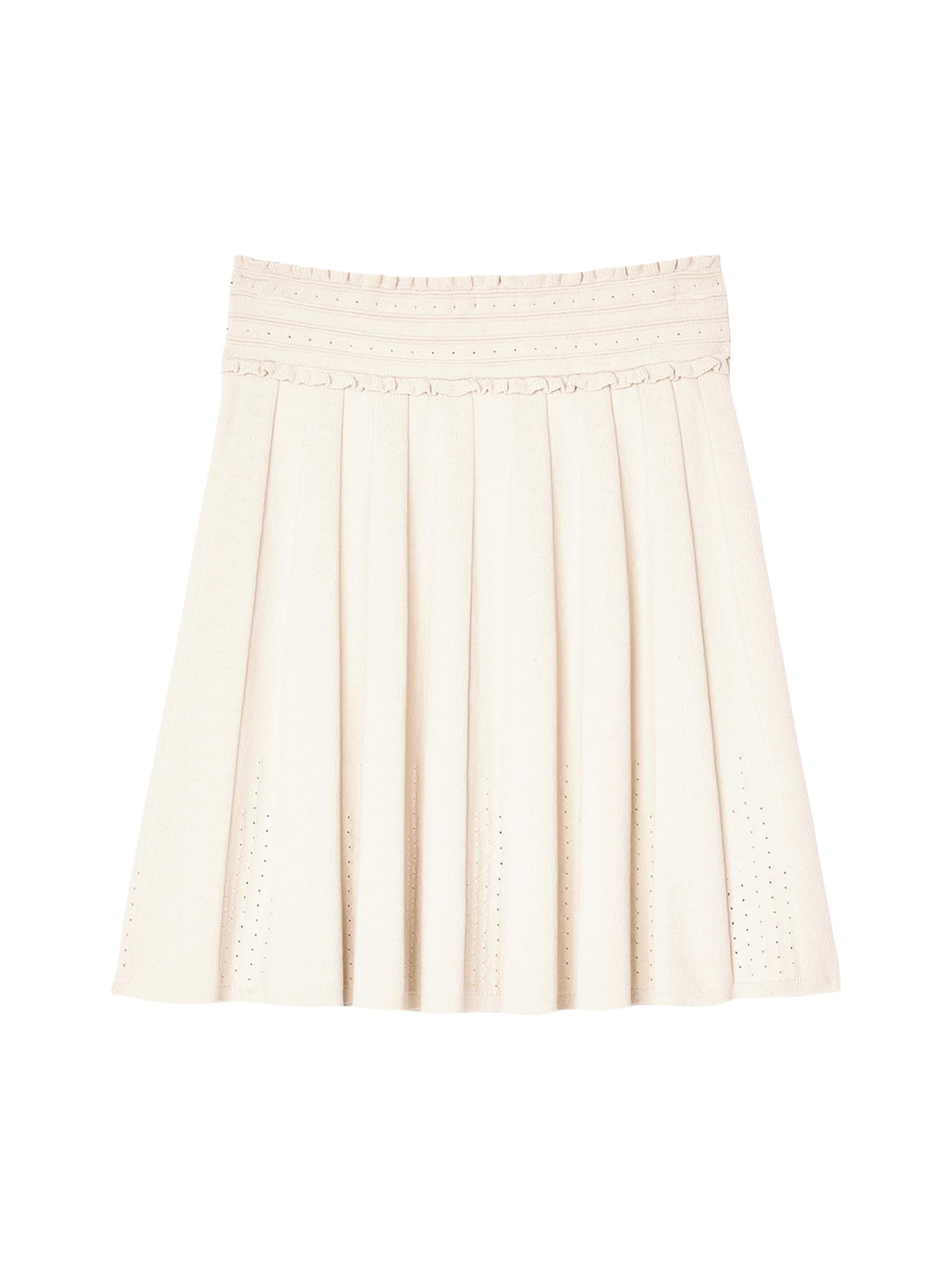 Sandro Women's Pointelle Knit Skirt - Ecru