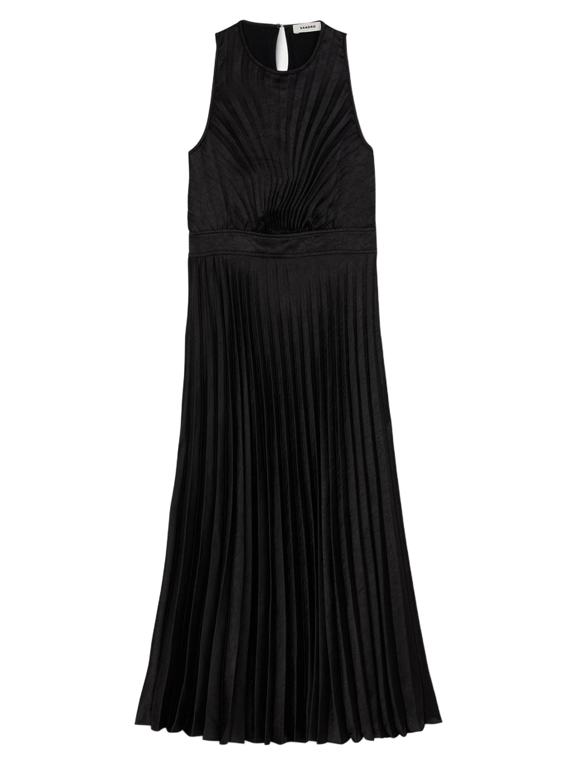 Sandro Women's Pleated Midi Dress - Black