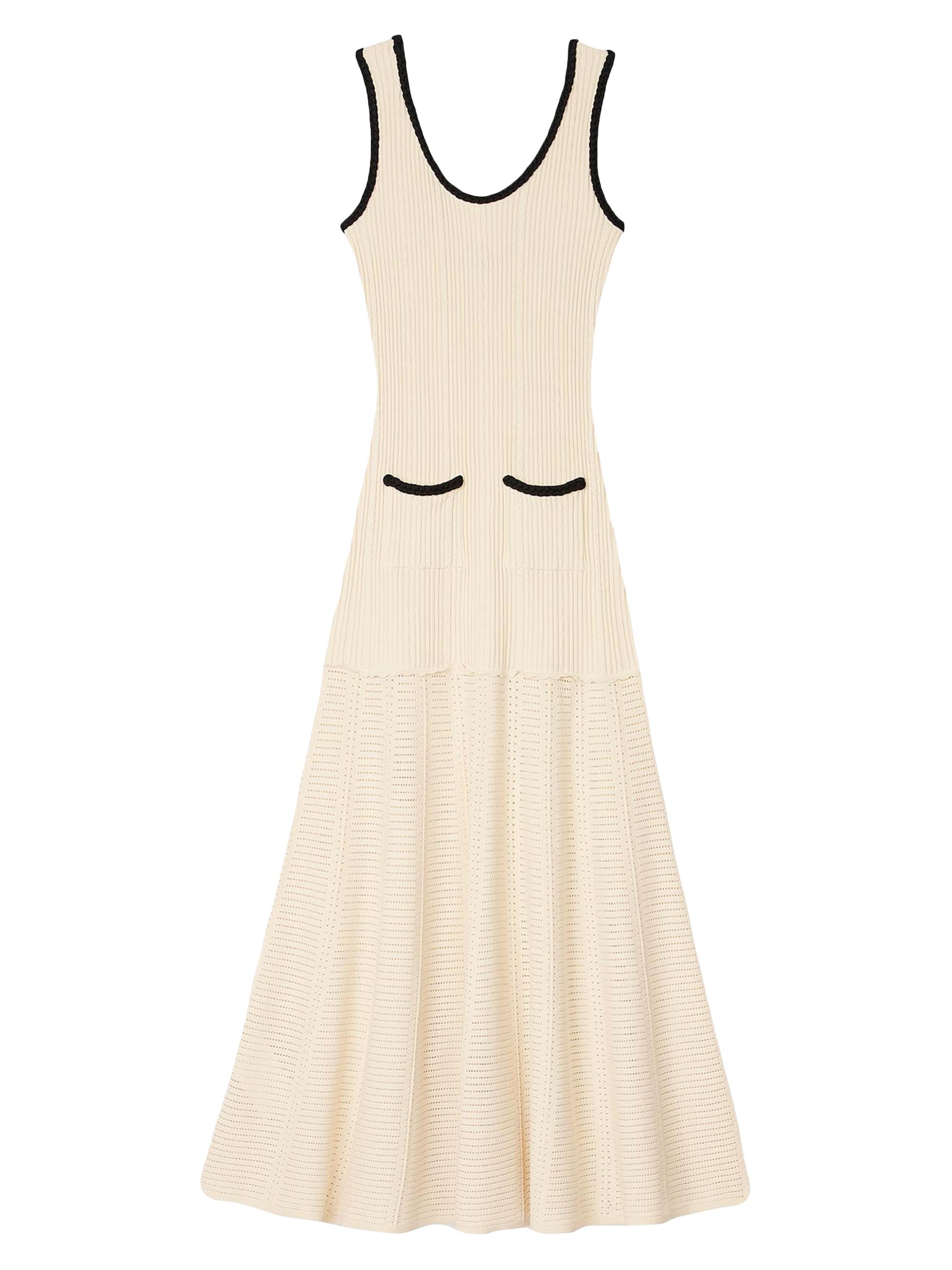Sandro Women's Pointelle Knit Dress - Beige