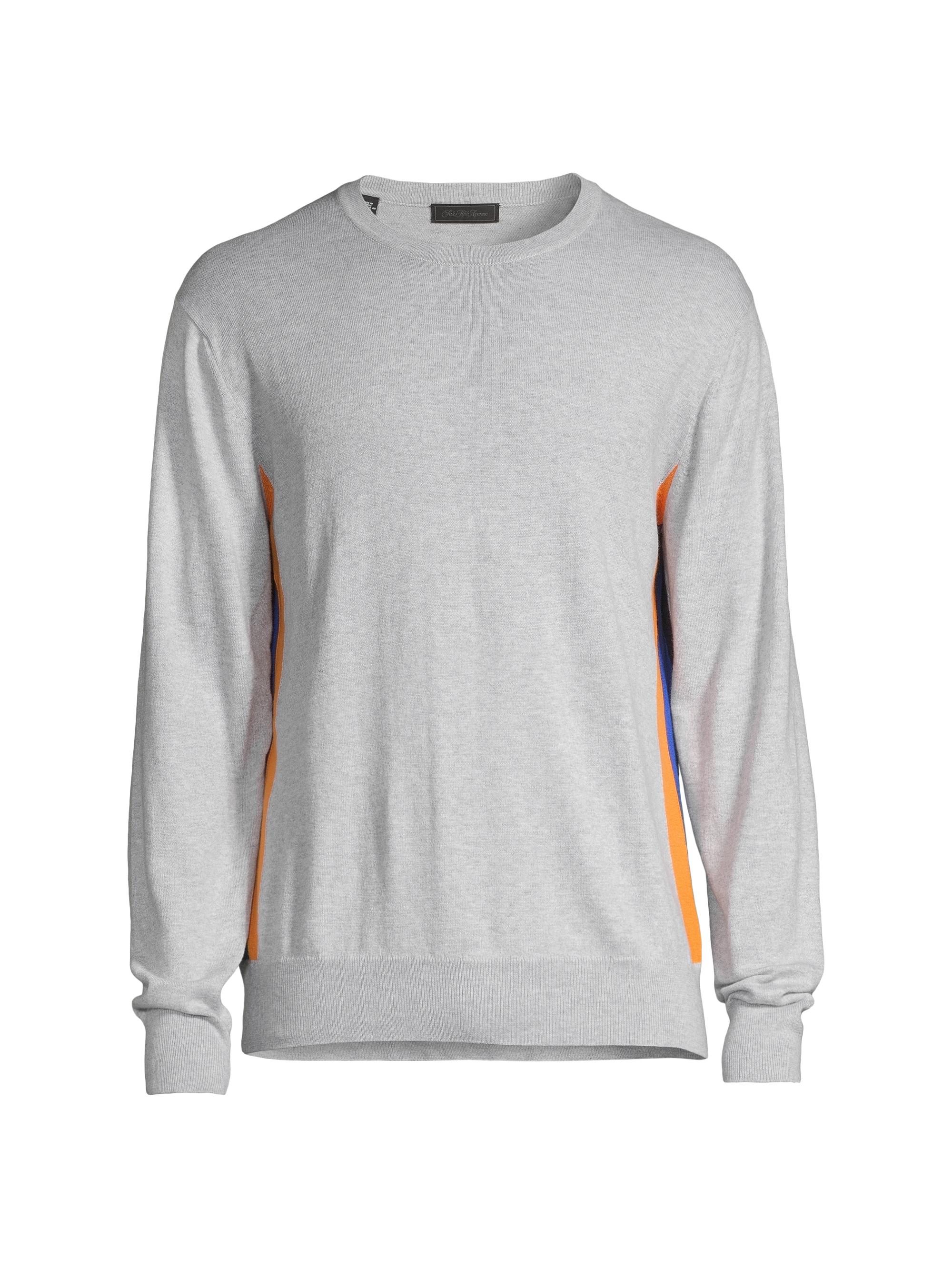 Saks Fifth Avenue Men's COLLECTION Side Striped Sweater - Mirage Grey