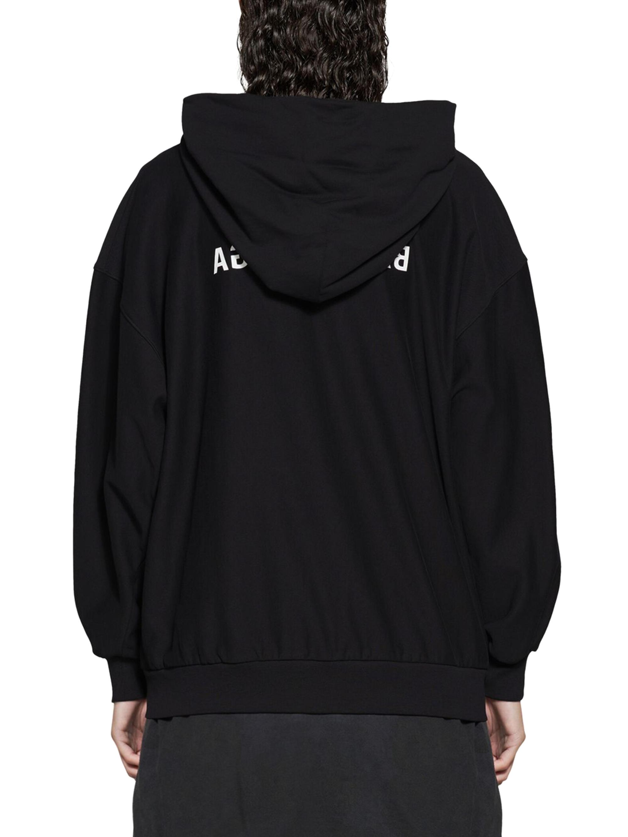 Balenciaga mirror logo print hoodie - Black