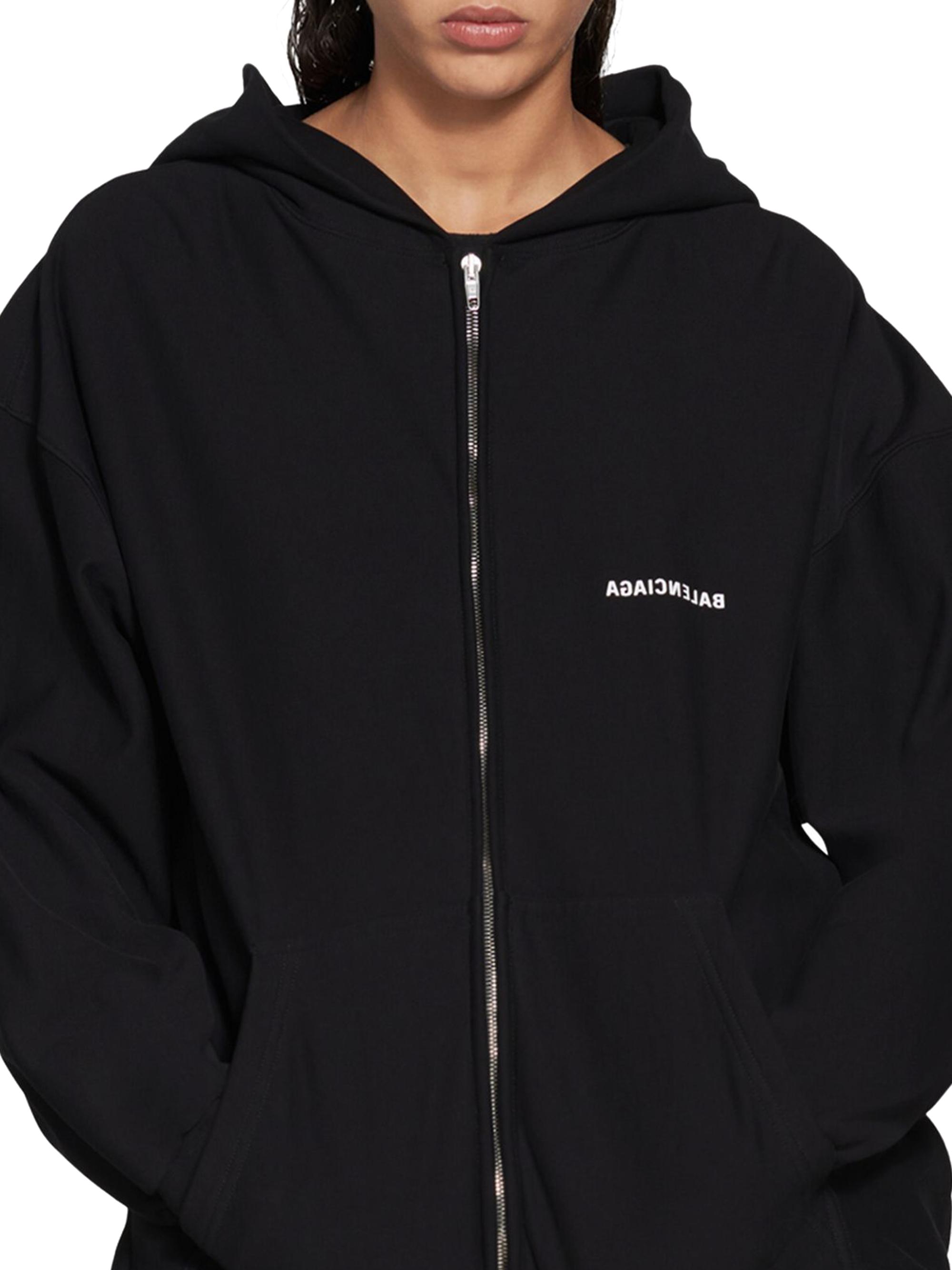 Balenciaga Mirror Balenciaga Zip-up Hoodie Small Fit | Saks Fifth