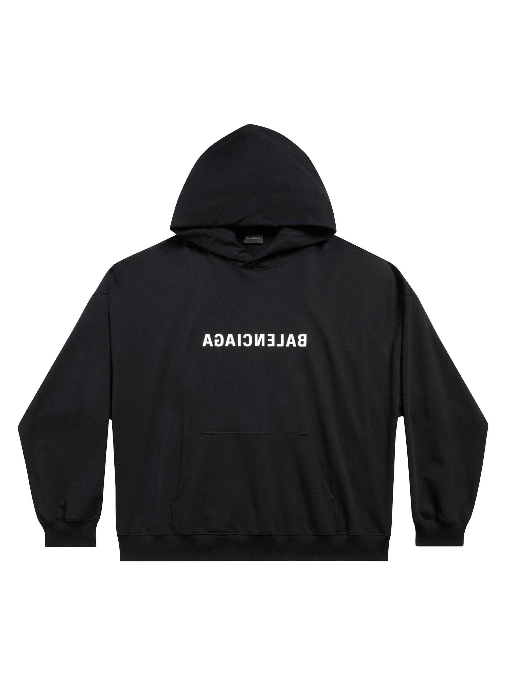 Balenciaga Paris Moon Crinkled Large Fit Hoodie | Saks Fifth Avenue