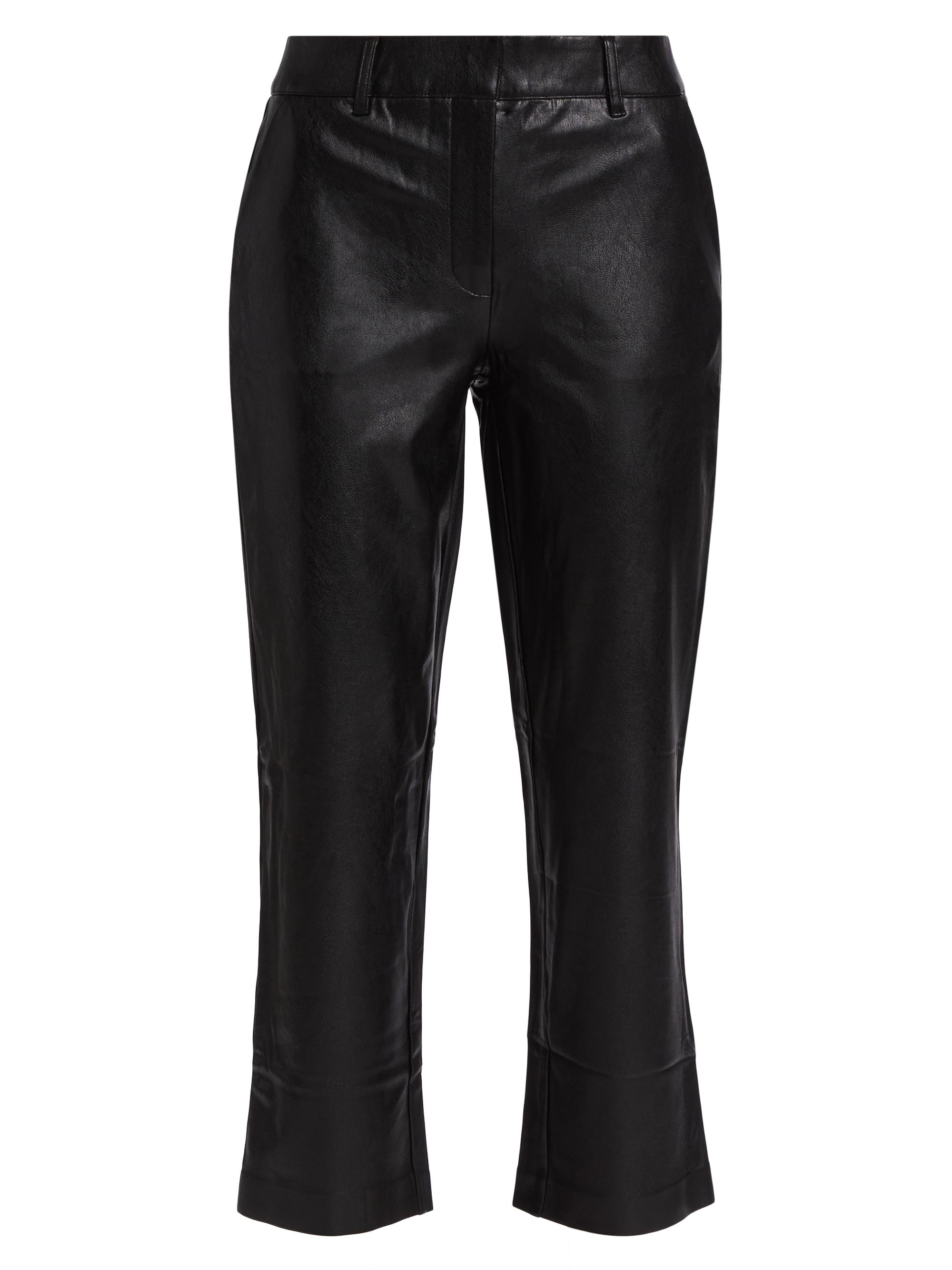 Commando Women's Cropped Faux Leather Pants - Black