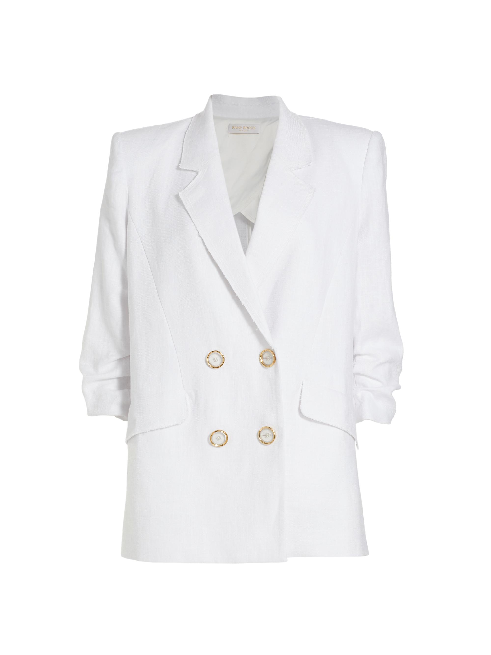 Ramy Brook Gianna Double-Breasted Twill Blazer | Saks Fifth Avenue