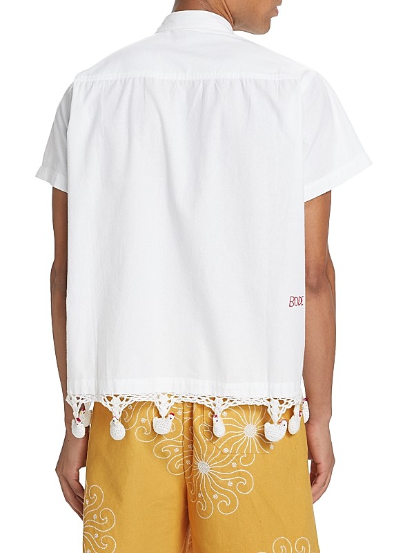 Shop Bode Crochet Chick Short-Sleeve Shirt | Saks Fifth Avenue Shop Bode Crochet Chick Short-Sleeve Shirt | Saks Fifth Avenue
