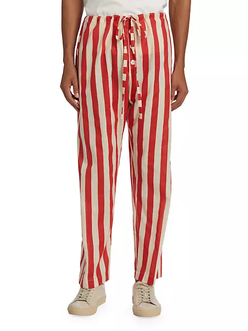 Bode Men's Valance Striped Pajama Pants