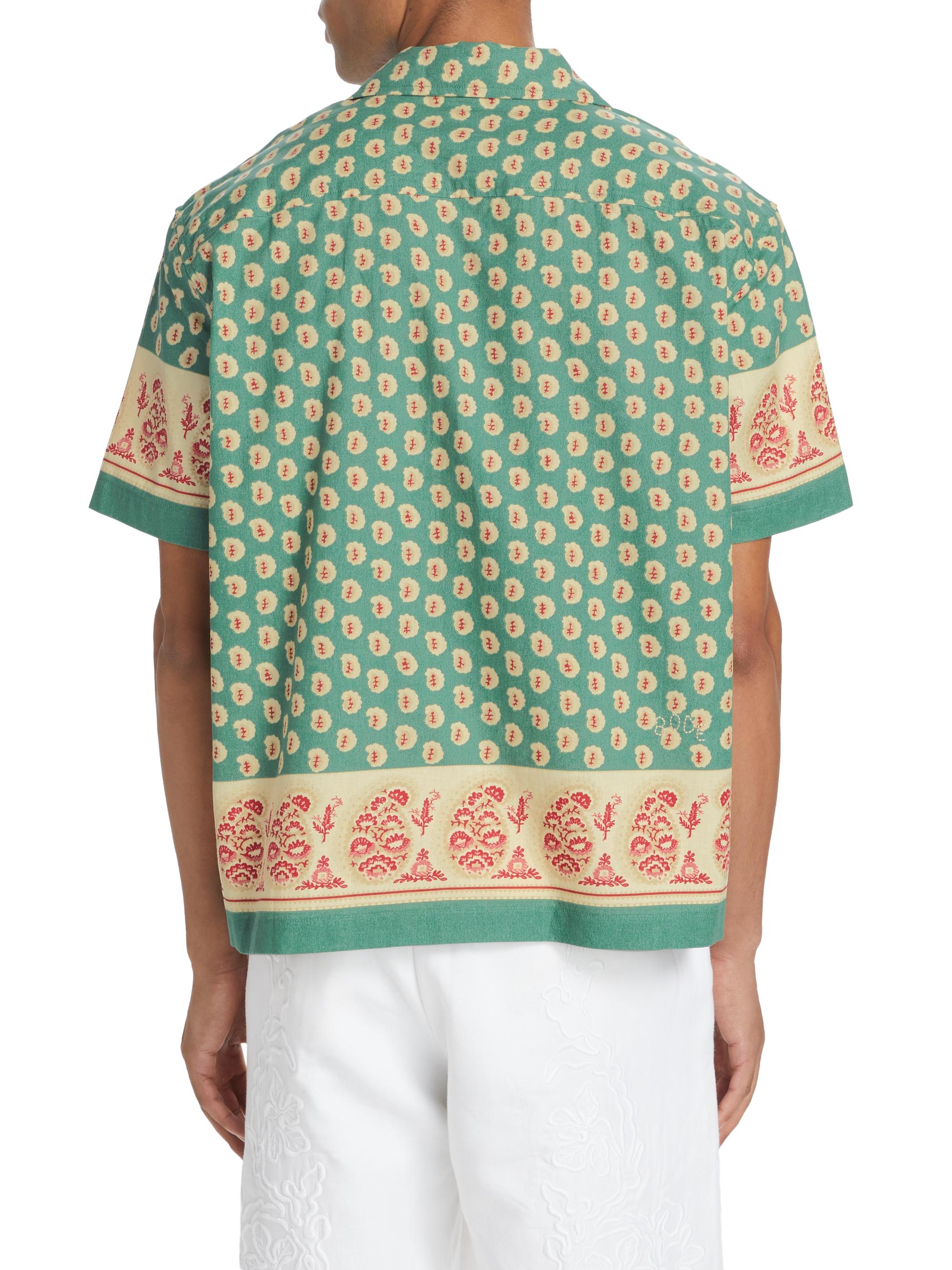 Bode Paisley Frame Short-Sleeve Shirt | Saks Fifth Avenue