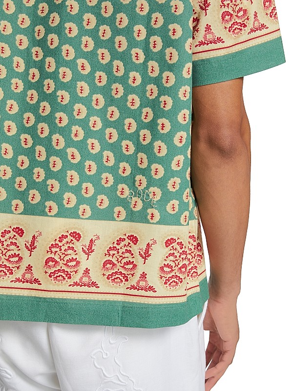 Shop Bode Paisley Frame Short-Sleeve Shirt | Saks Fifth Avenue Shop Bode Paisley Frame Short-Sleeve Shirt | Saks Fifth Avenue