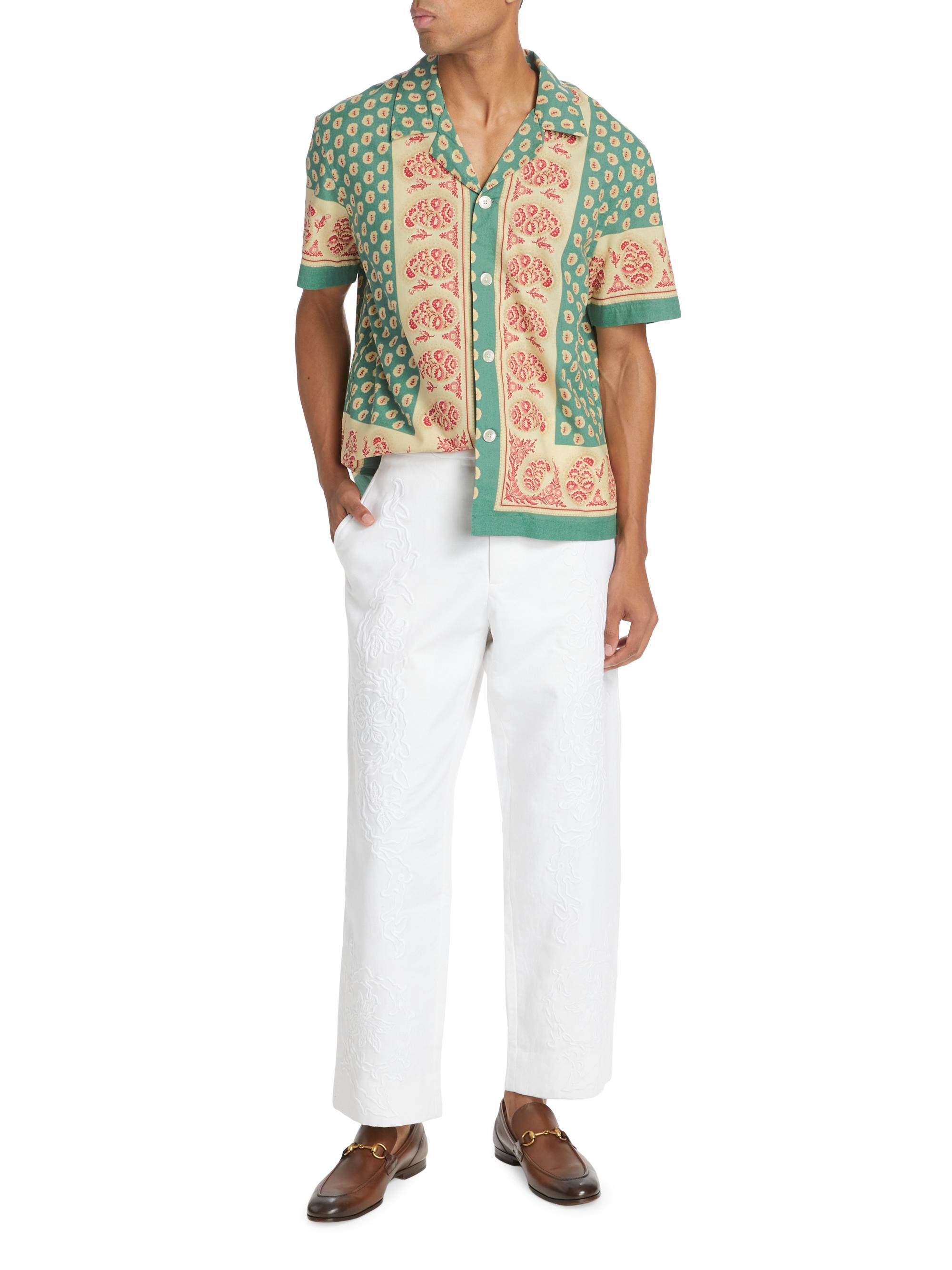 Bode Paisley Frame Short-Sleeve Shirt | Saks Fifth Avenue