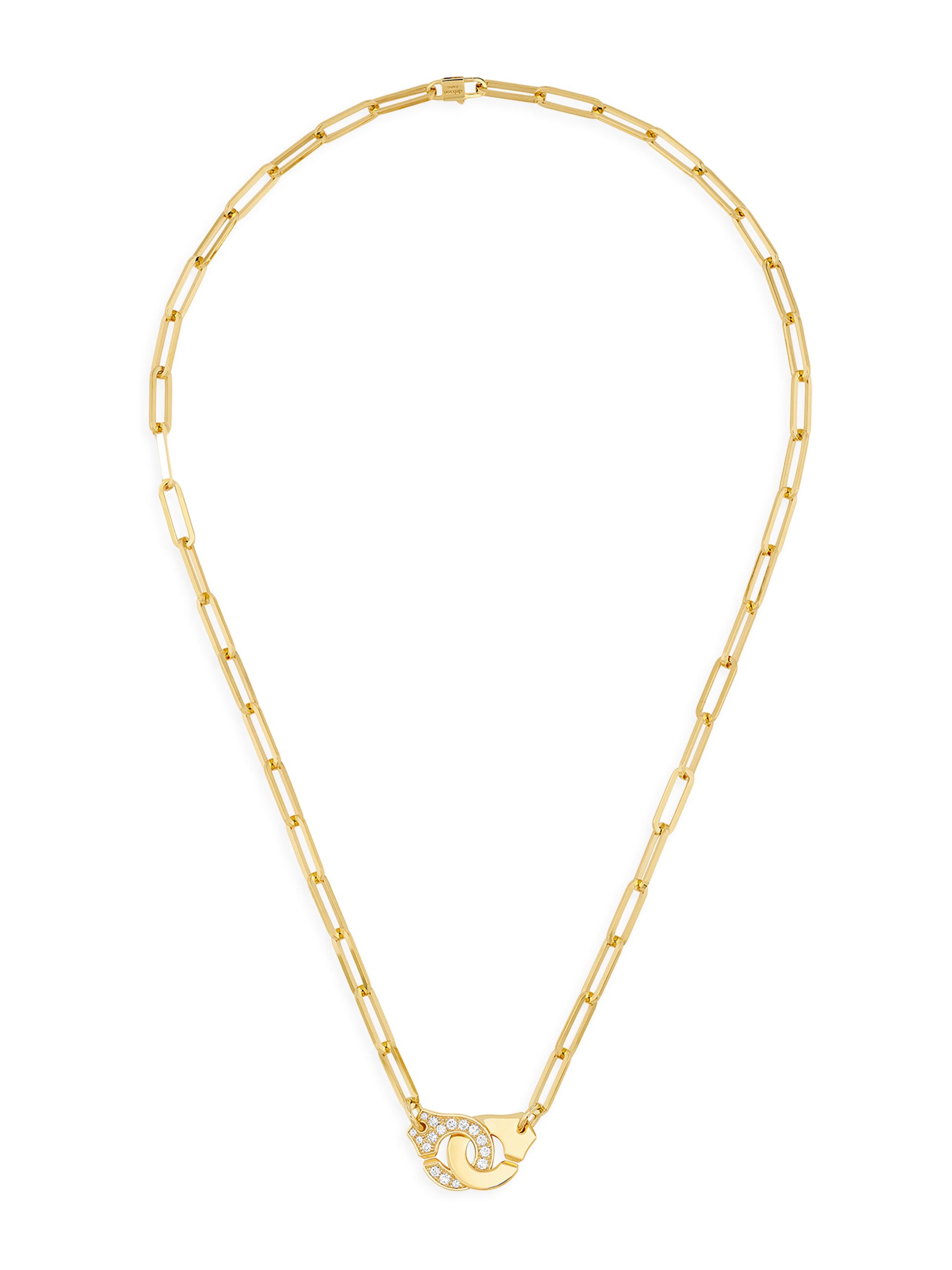 Dinh Van Women's Menottes  R12 18K Yellow Gold & Diamond Pendant Necklace