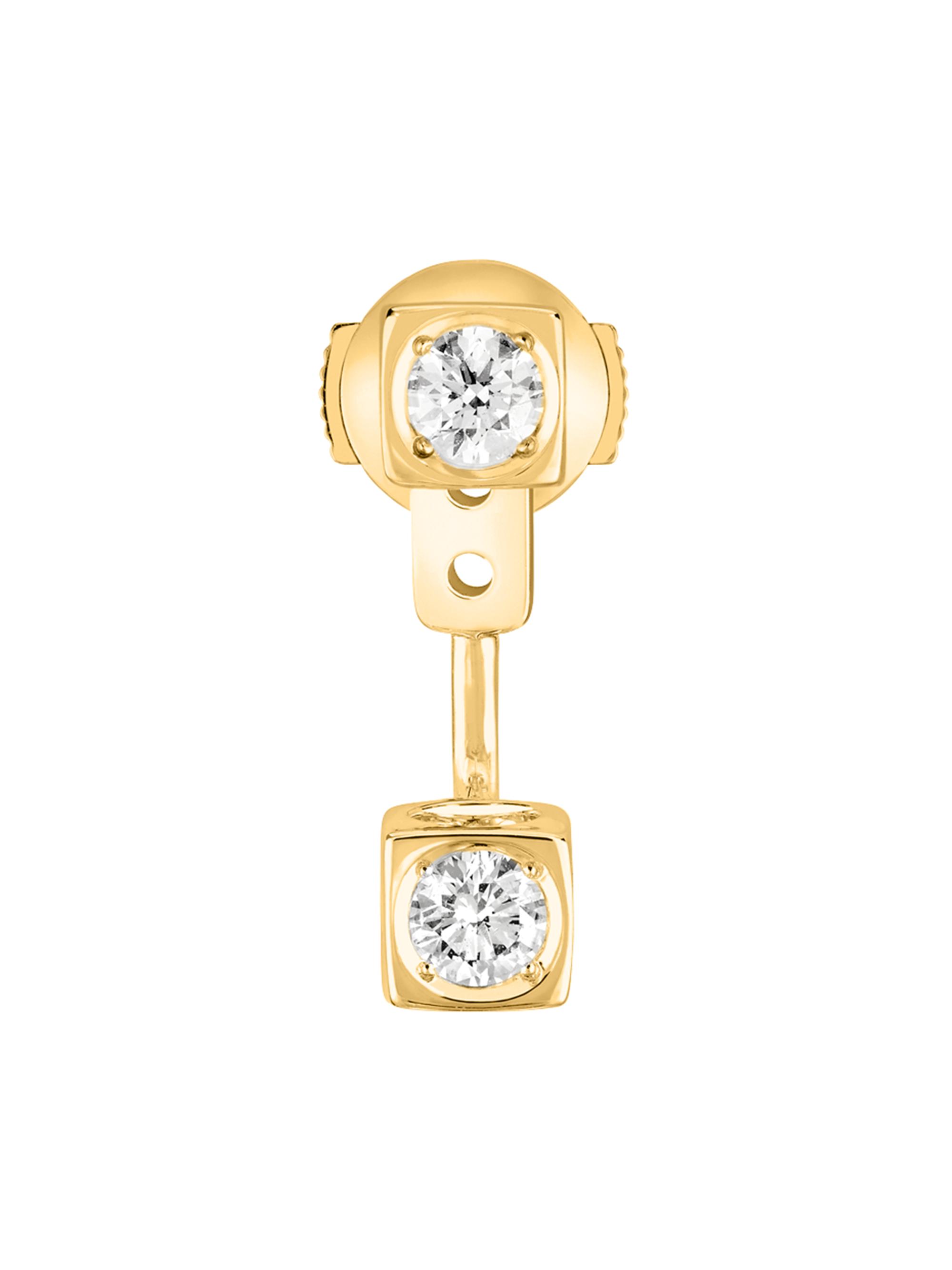 Dinh Van Women's Le Cube Diamant 18K Yellow Gold & Diamond Single Ear Jacket - Gold