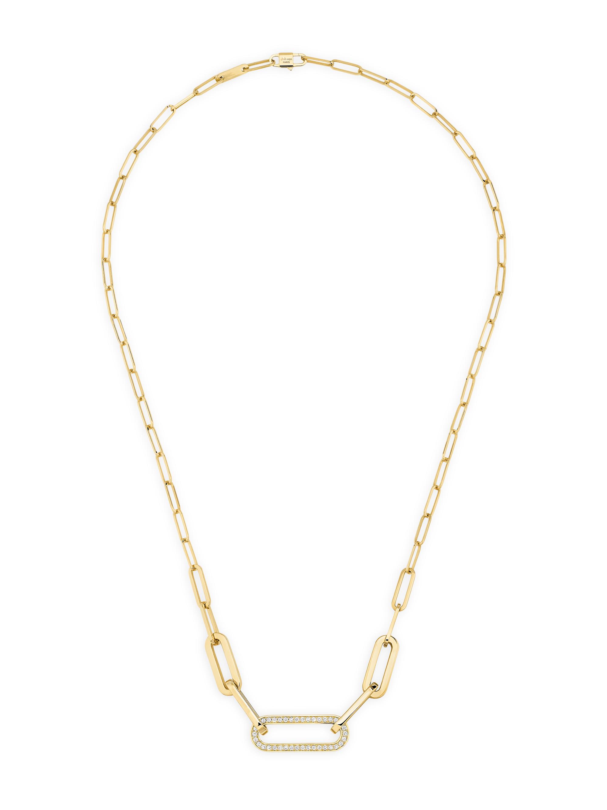 Dinh Van Women's Maillon 18K Gold & Diamond Necklace