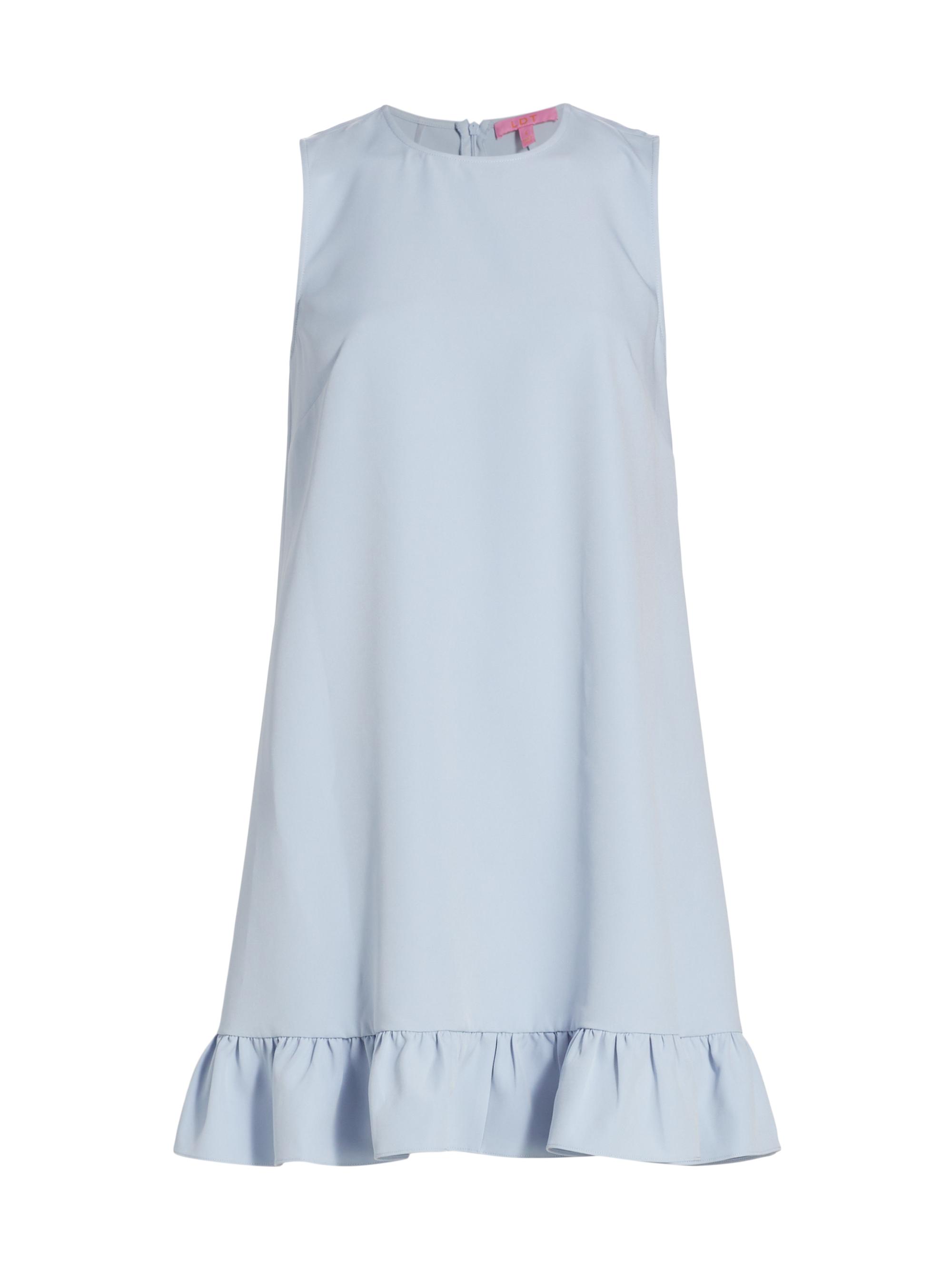 LDT Women's Sleeveless Flounce Minidress - Bluebell