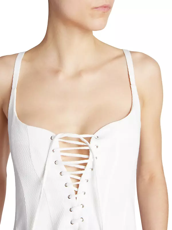 Jacquard Corset Tank by Cotton On Online, THE ICONIC