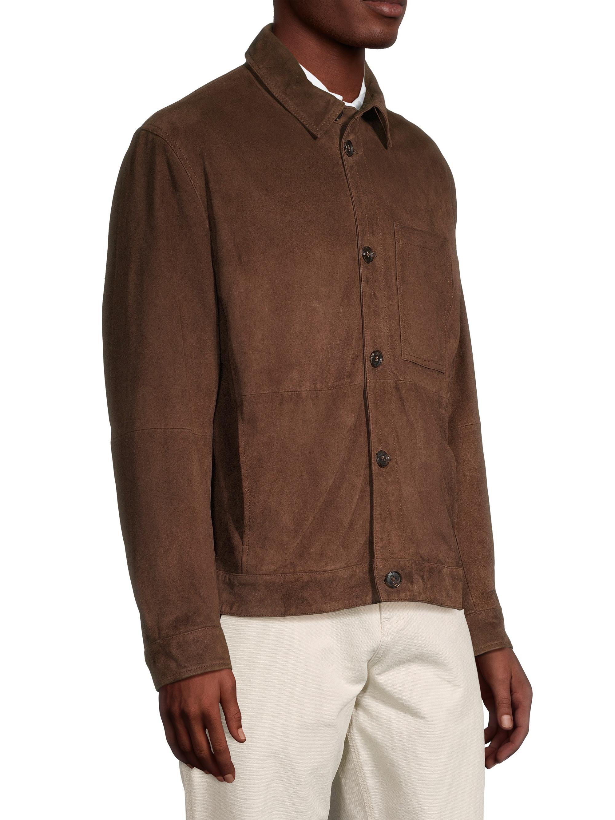 Baracuta Suede Shirt Jacket | Saks Fifth Avenue