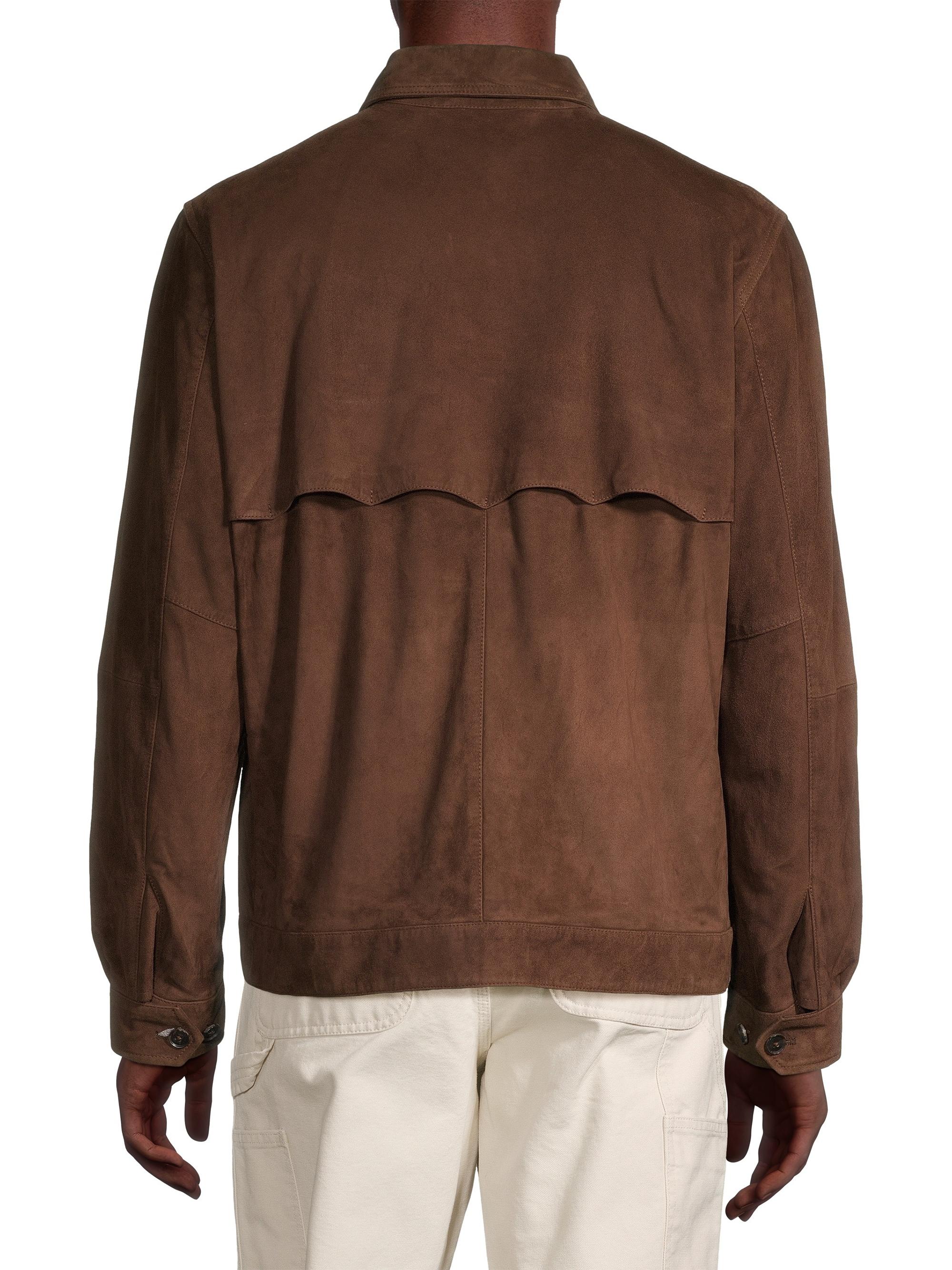 Baracuta Suede Shirt Jacket | Saks Fifth Avenue