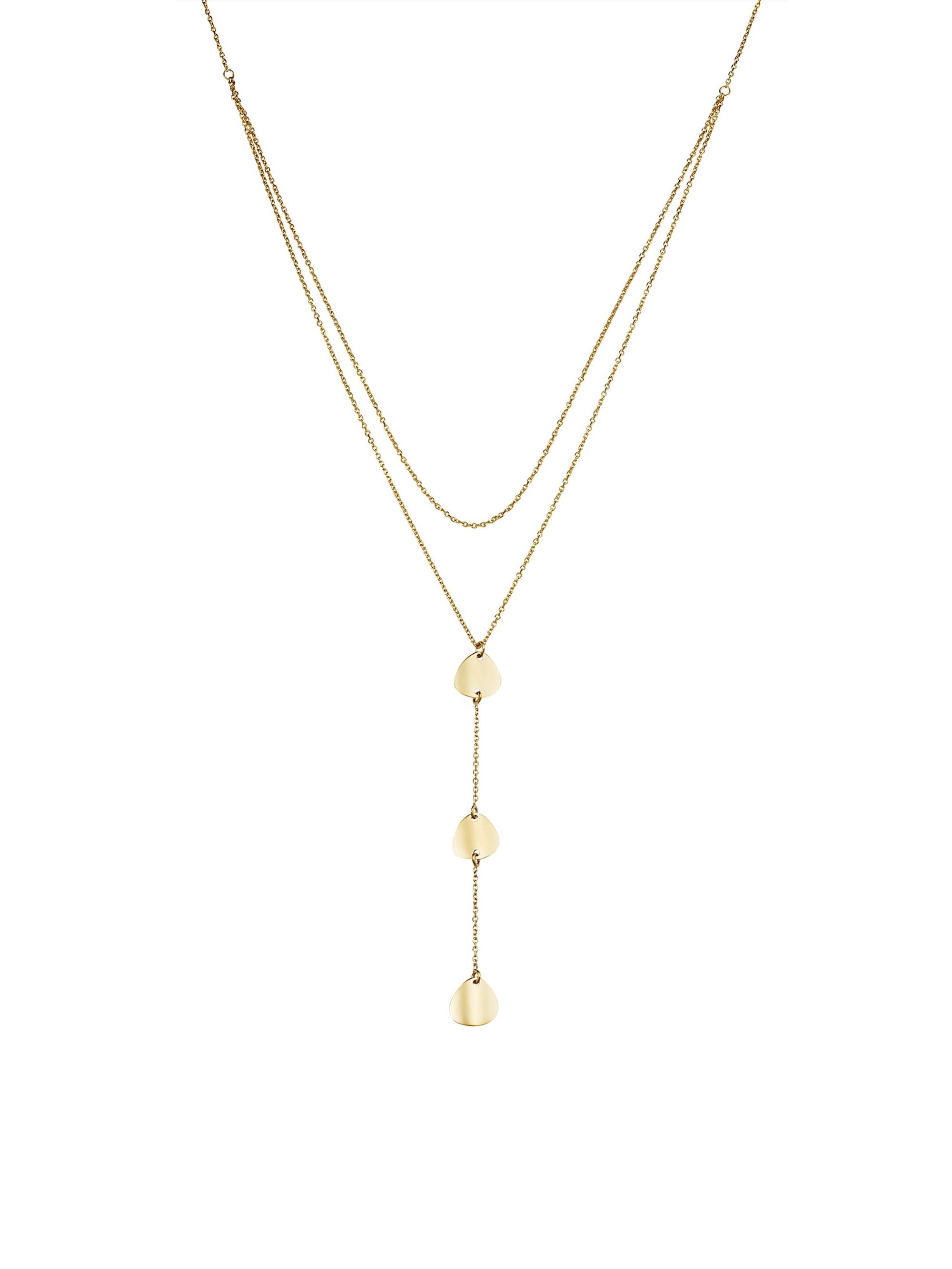 Oradina Women's 14K Yellow Solid Gold Botticelli Drop Necklace - Yellow Gold