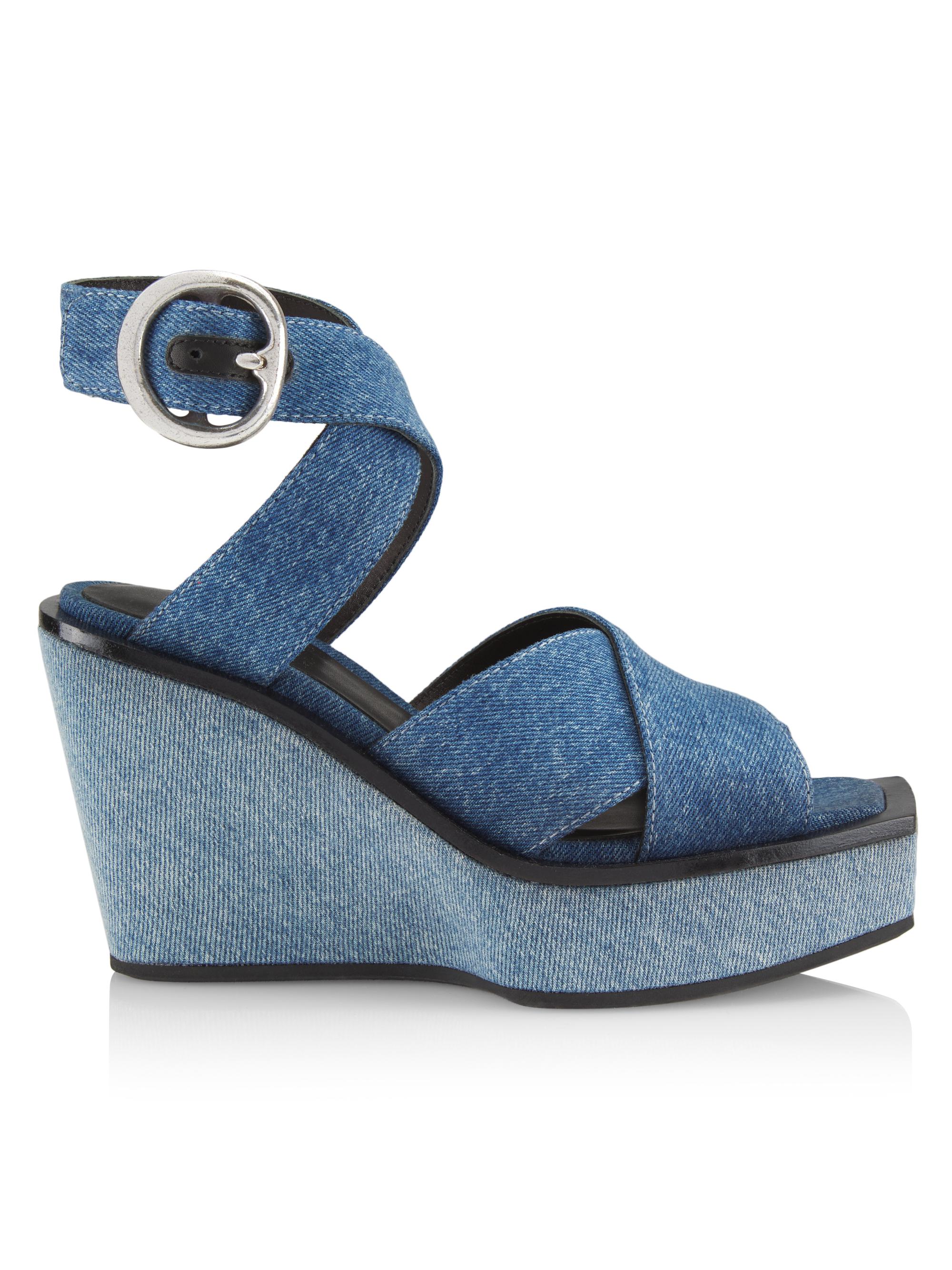 rag & bone Women's Santiago 0MM Denim Clog Sandals - Denim
