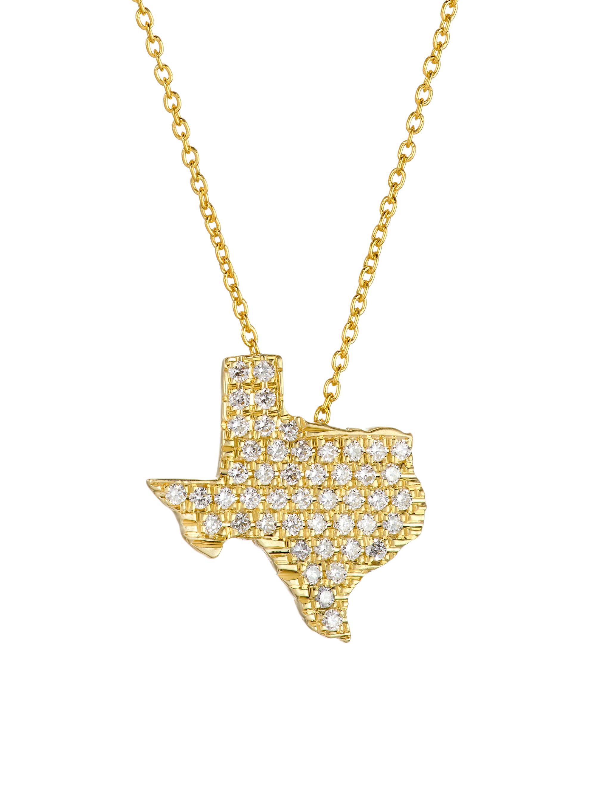Roberto Coin Women's 18K Yellow Gold & 0.28 TCW Diamond Texas Necklace - Gold