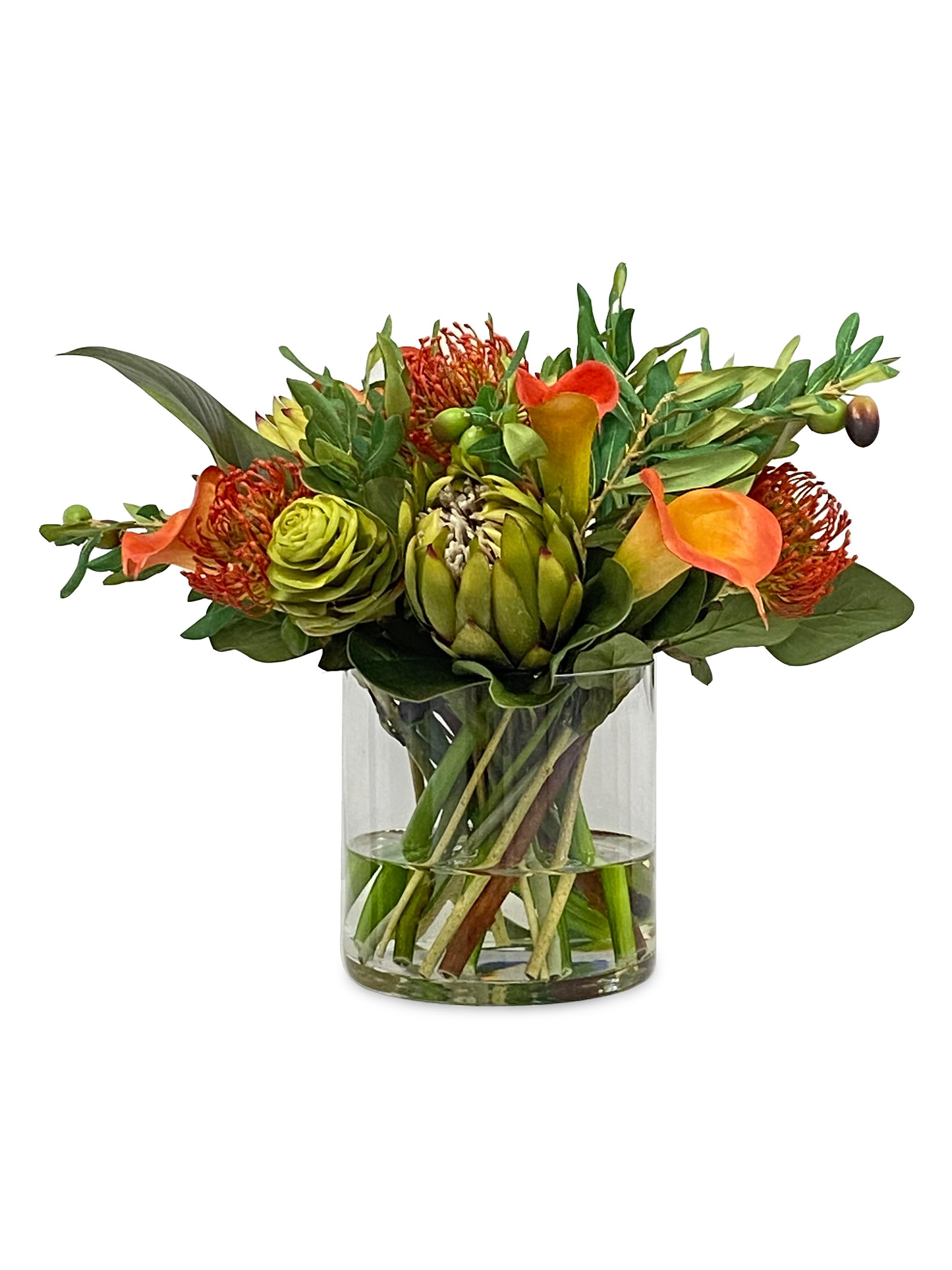 Faux Tropical Floral Arrangement