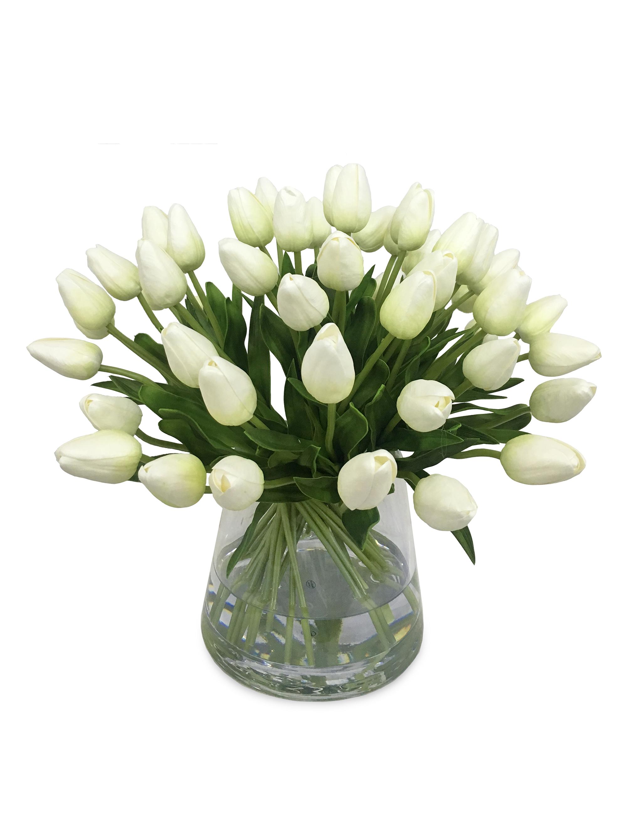 Winward Home Faux Tulip Floral Arrangement - White