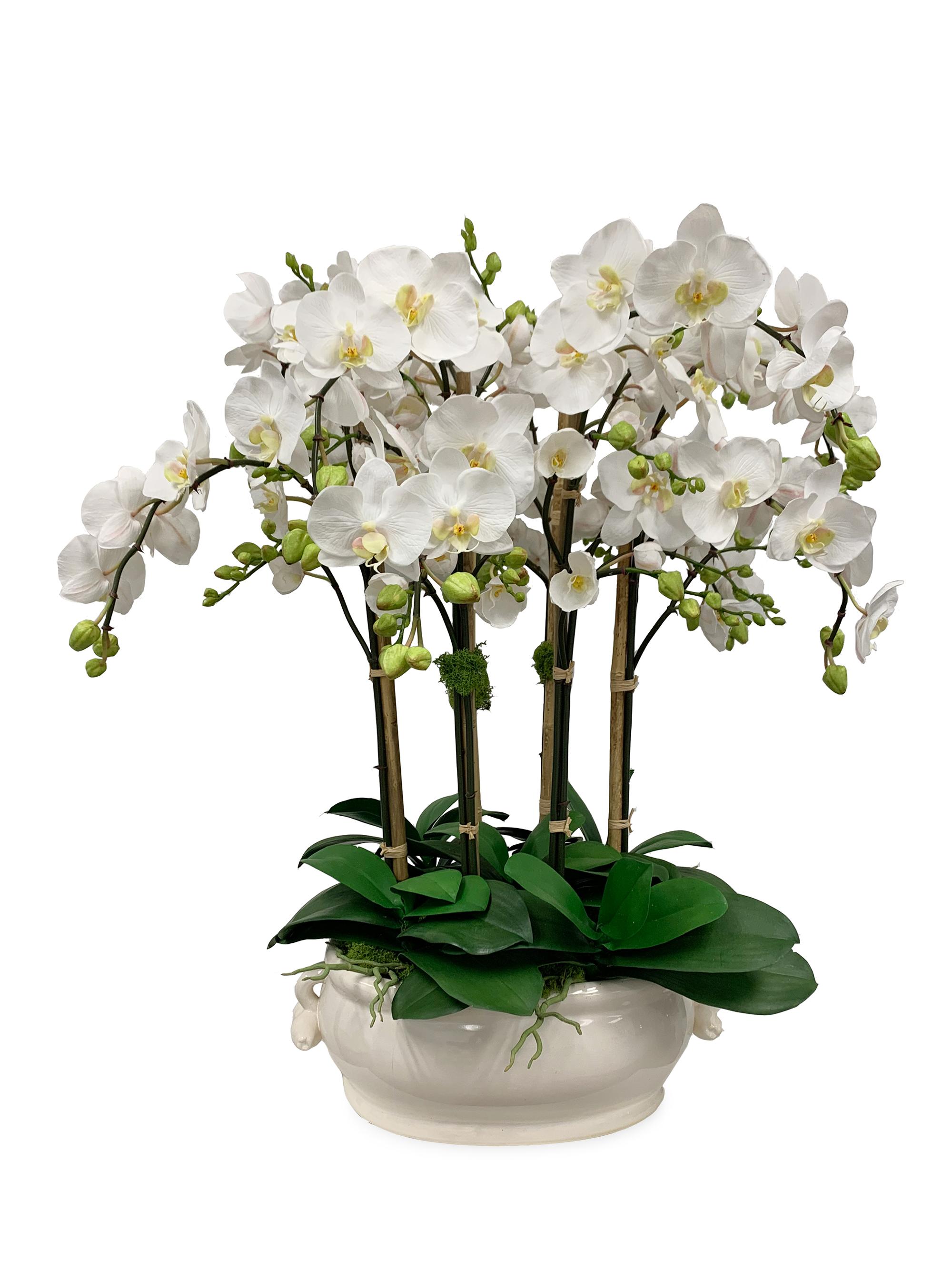 Faux Orchid Cache Pot