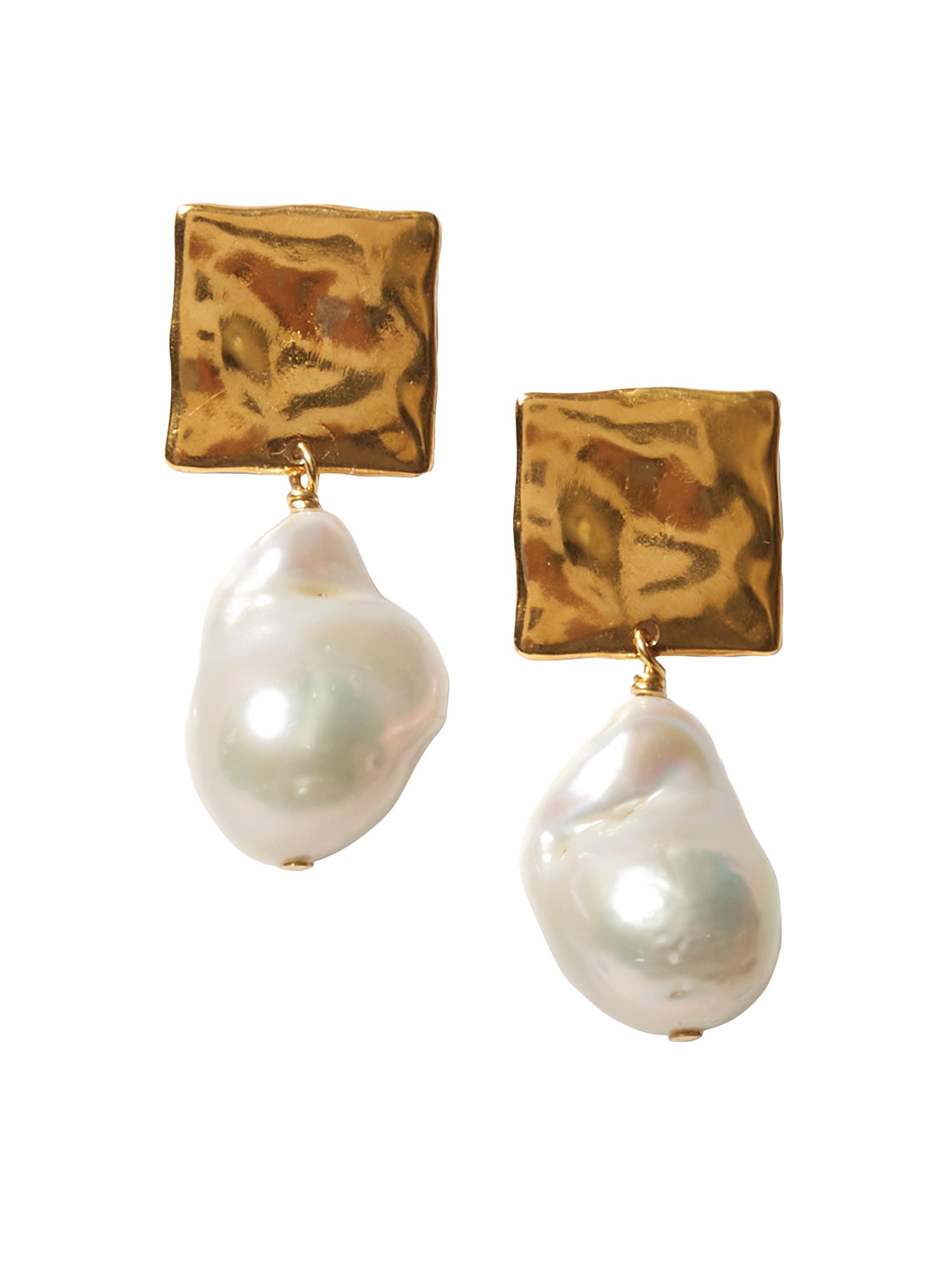 Chan Luu Women's 18K Gold-Plated & Baroque Pearl Drop Earrings - White Pearl
