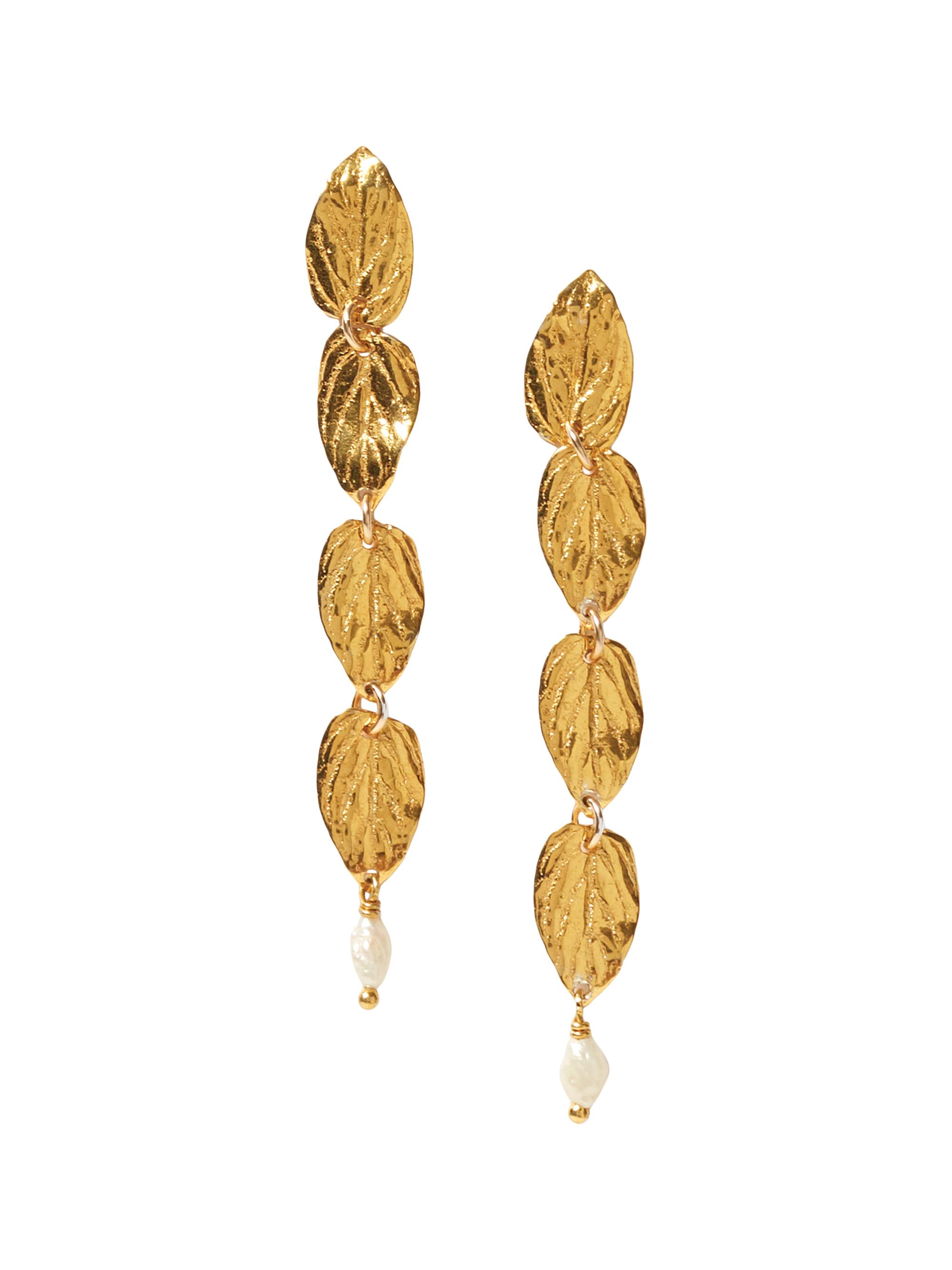 Chan Luu Women's 18K Gold-Plated & Freshwater Rice Pearl Drop Earrings - White Pearl
