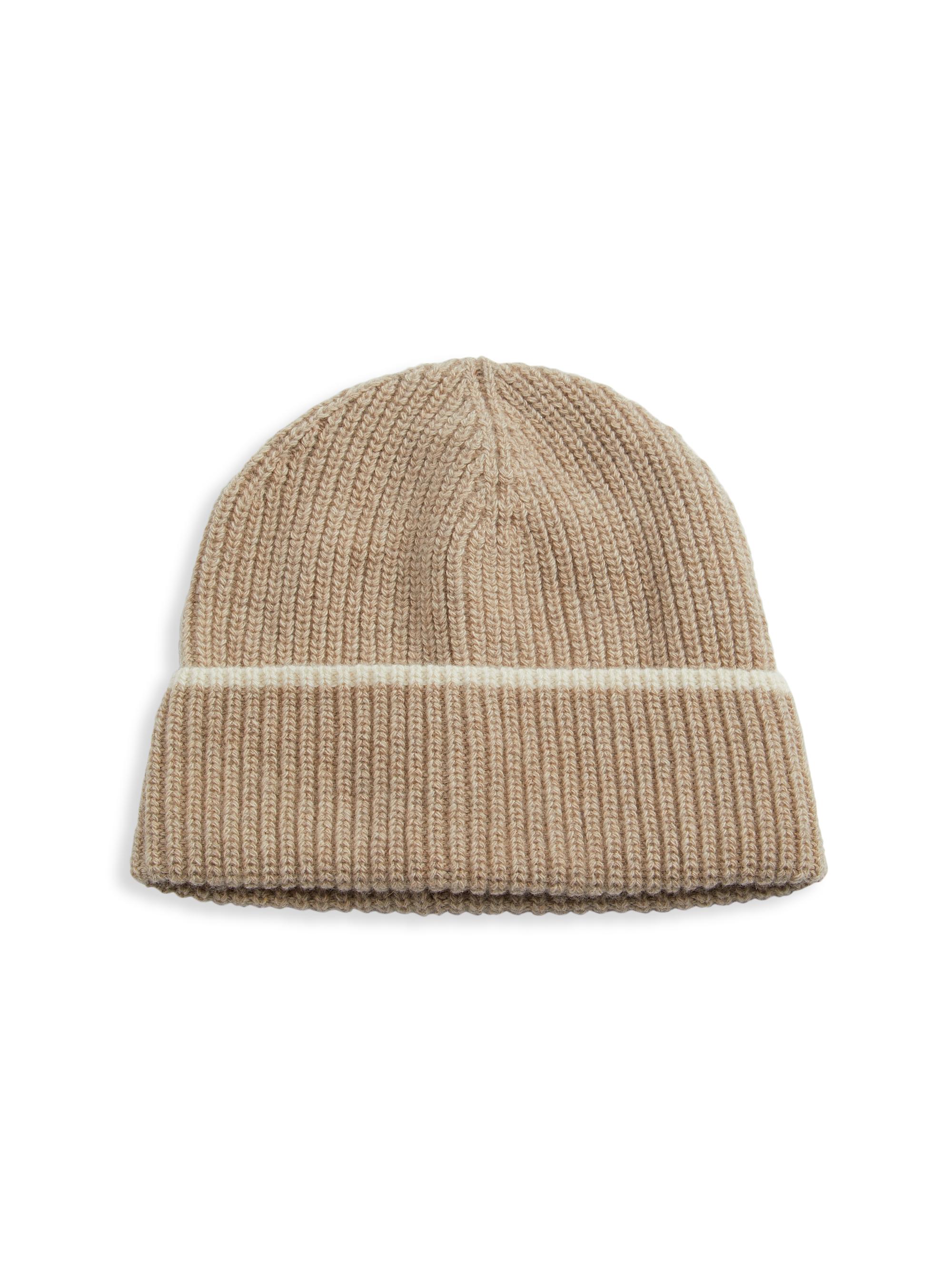 Saks Fifth Avenue Men's COLLECTION Ribbed Wool-Blend Beanie - Cream