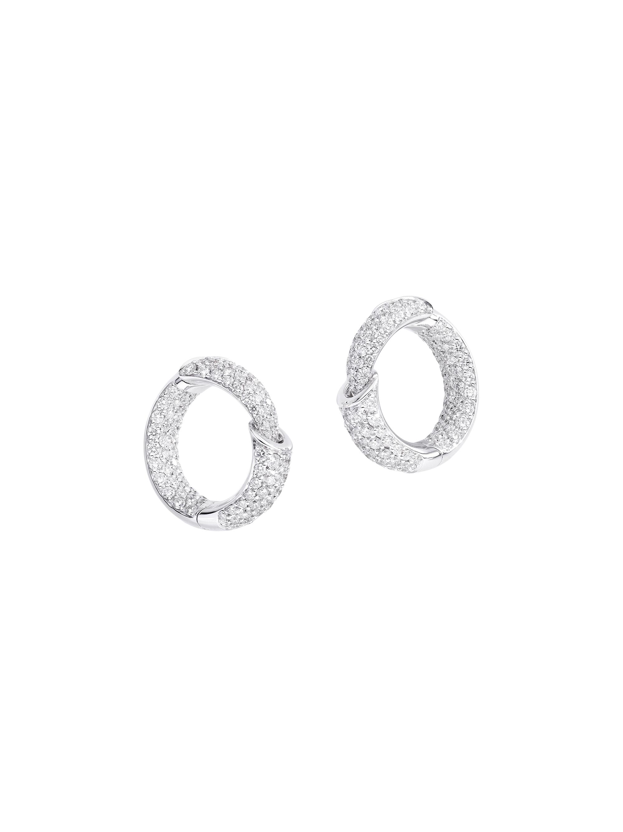 Vhernier Women's Calla The One  18K White Gold & 2.95 TCW Diamond Hoops - White Gold